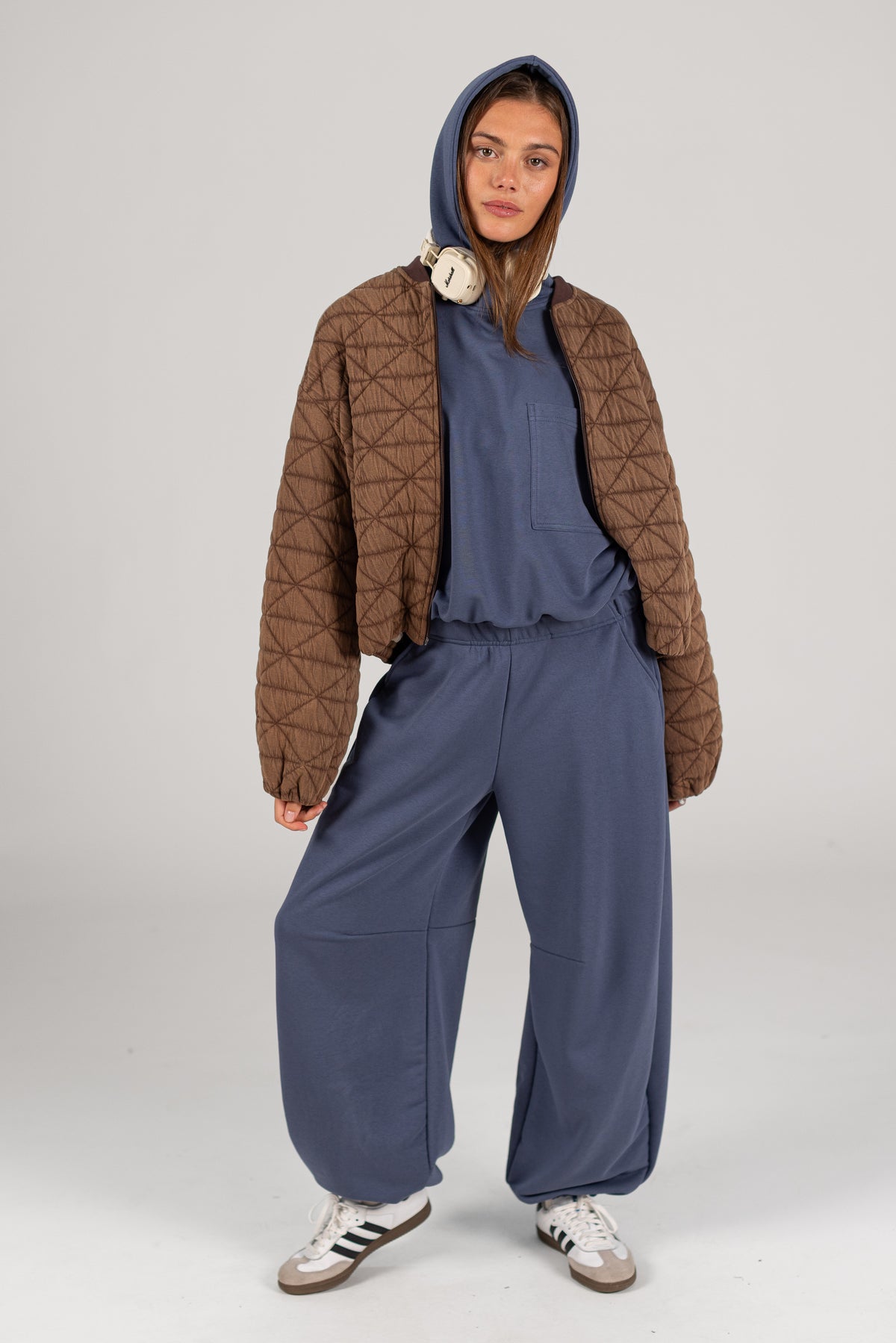 Bomber Jacket Jody Brown Quilted