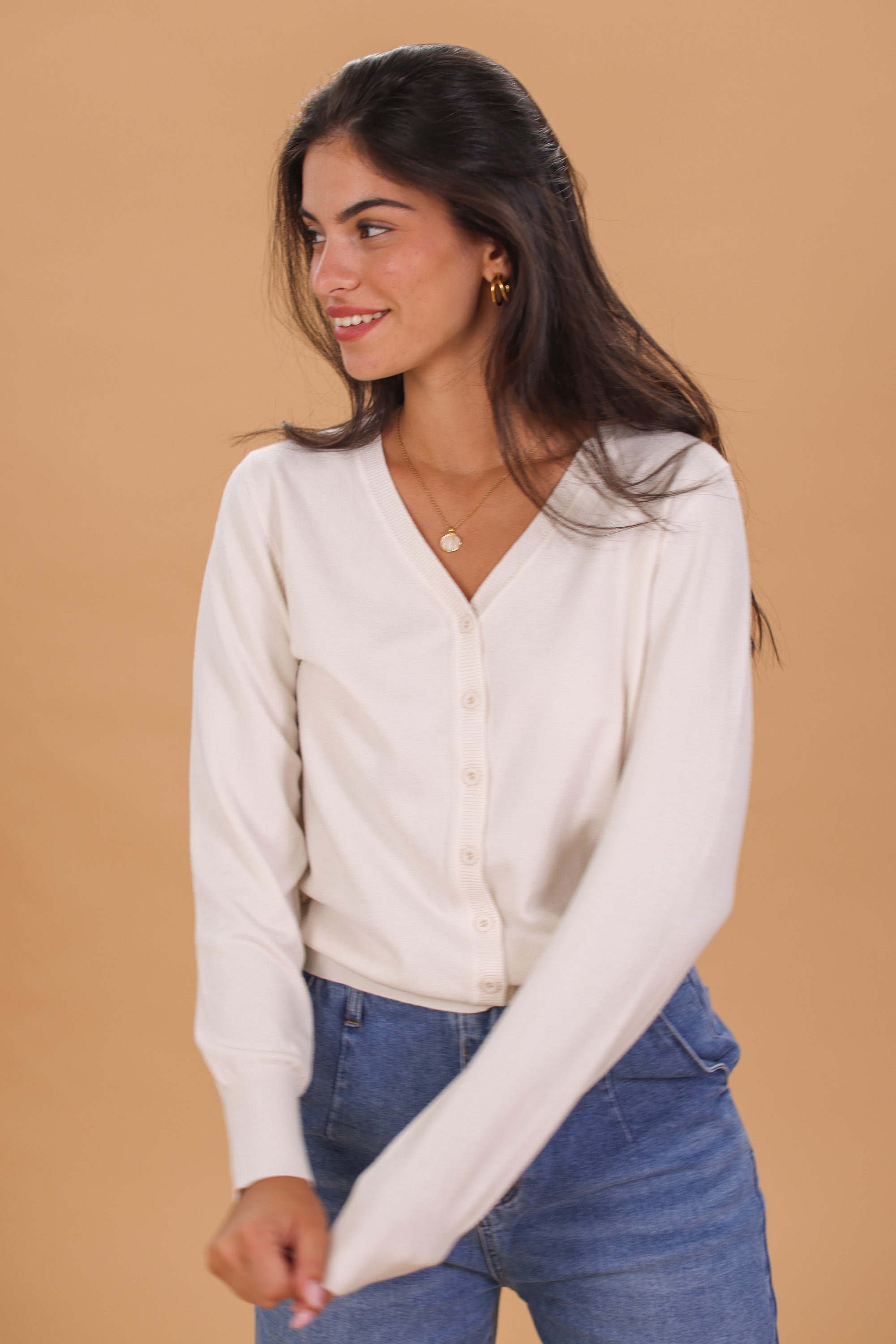 Strickjacke Jade Weiß