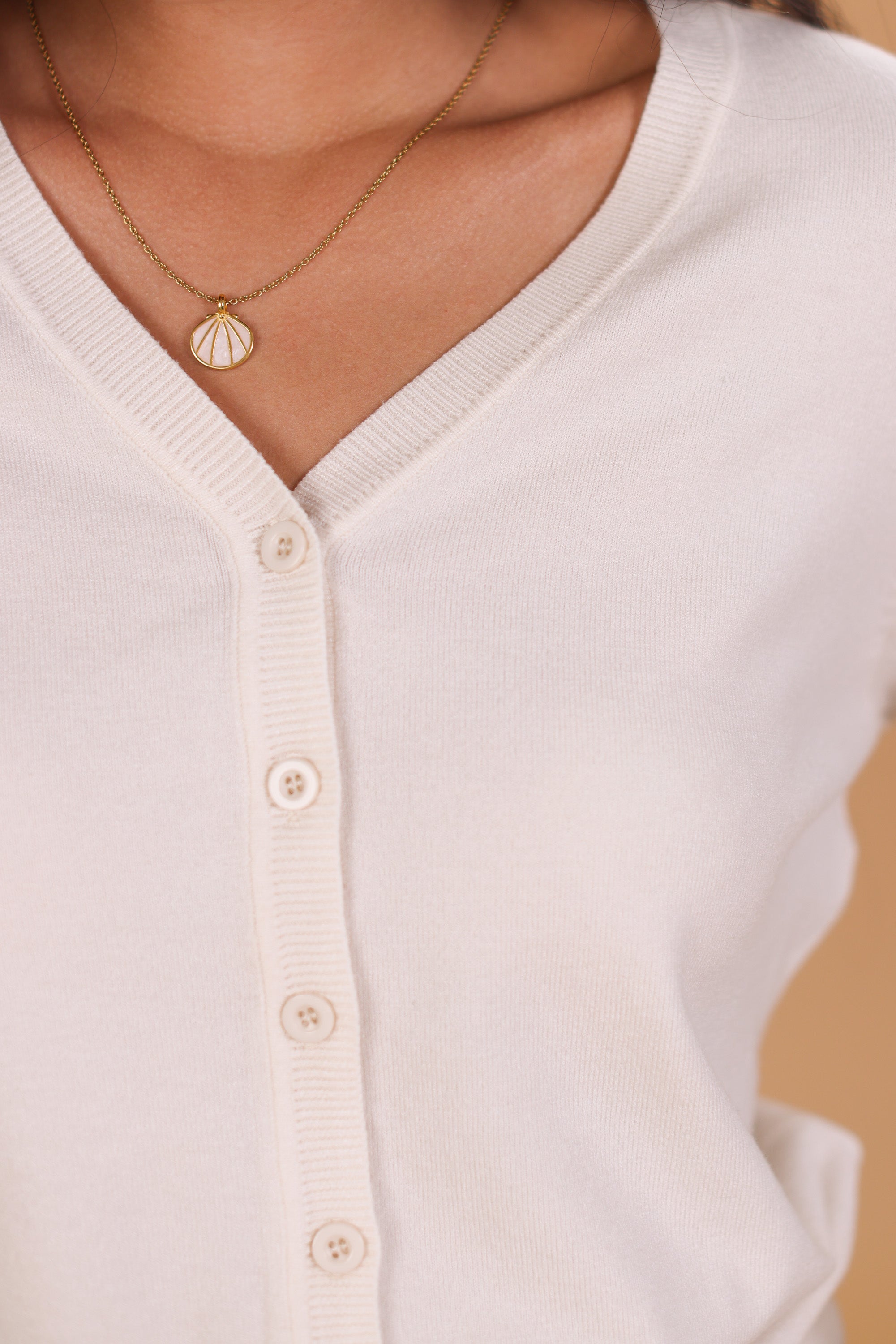 Knit Cardigan Jade White