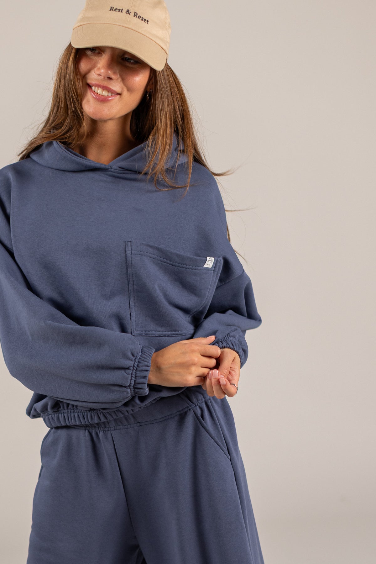Hoodie Victa Dusty Blue