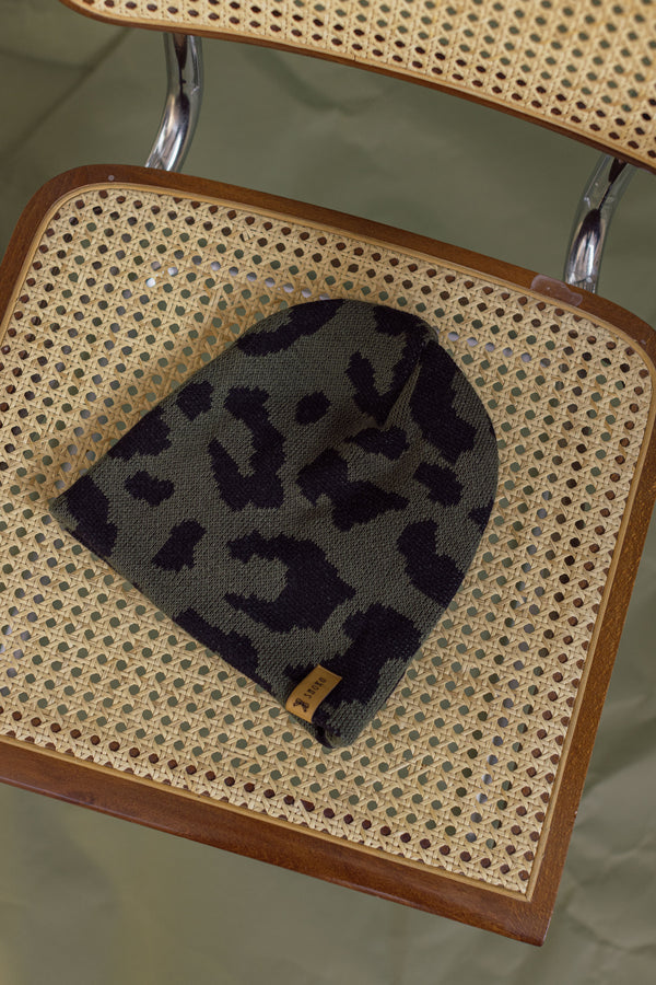 Beanie Hat Leo Khaki