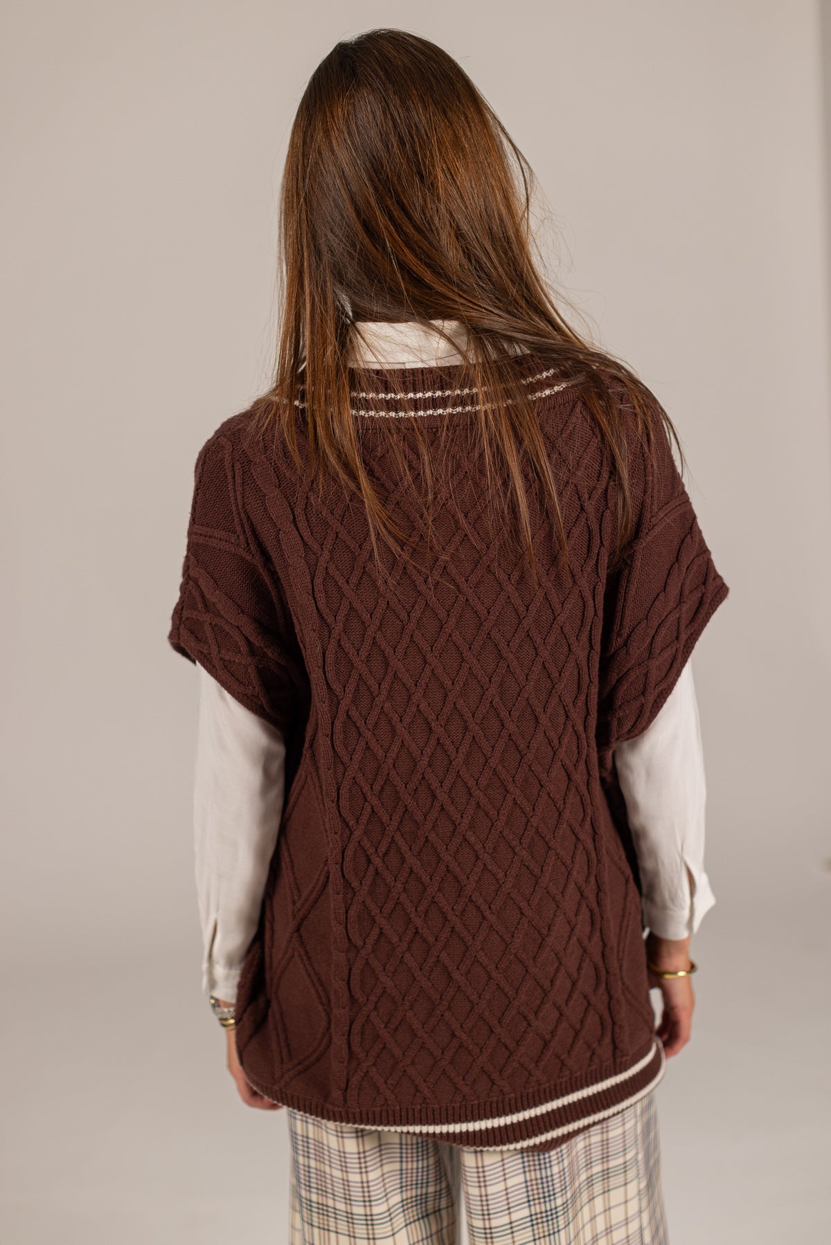 Knit Vest Mardi Brown