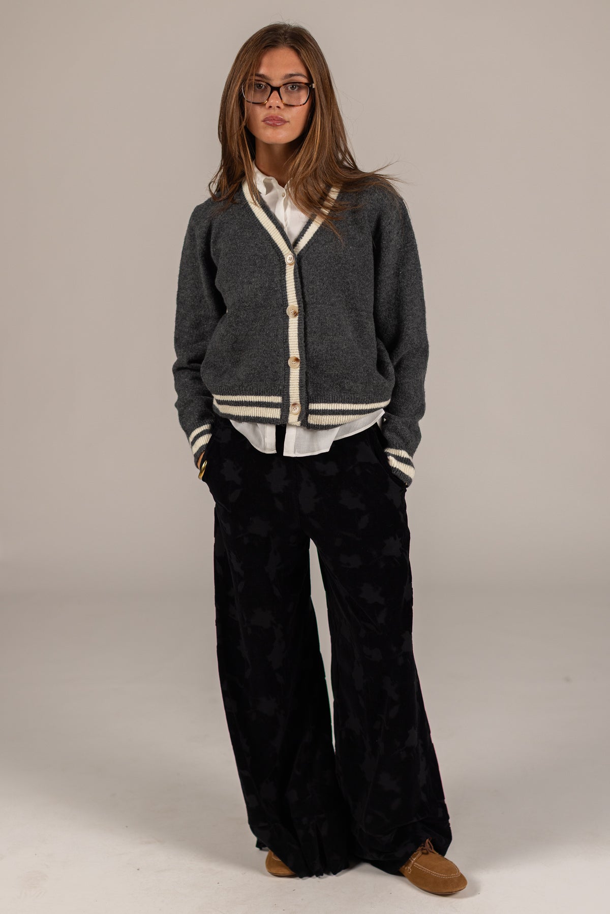Knitted Cardigan Auri Grey