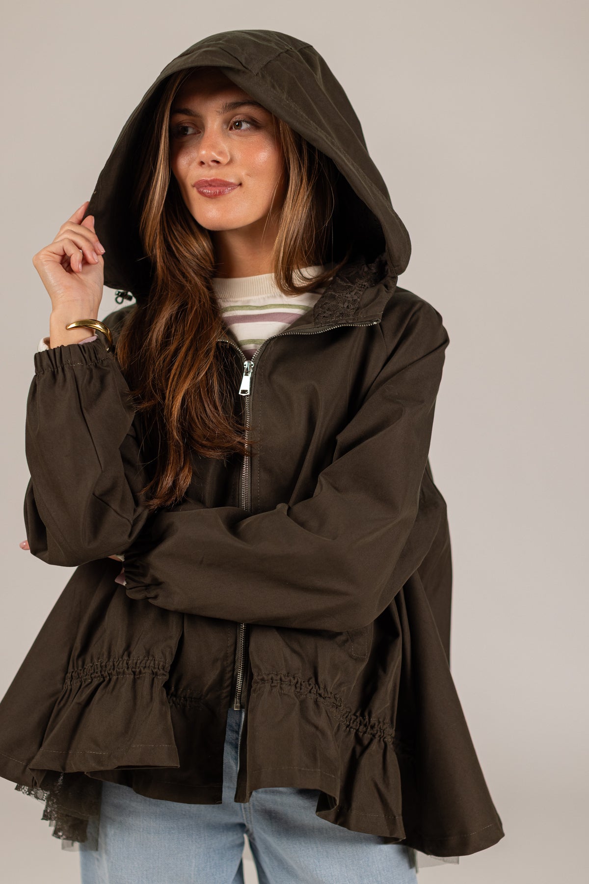 Jacket Willow Khaki Lace