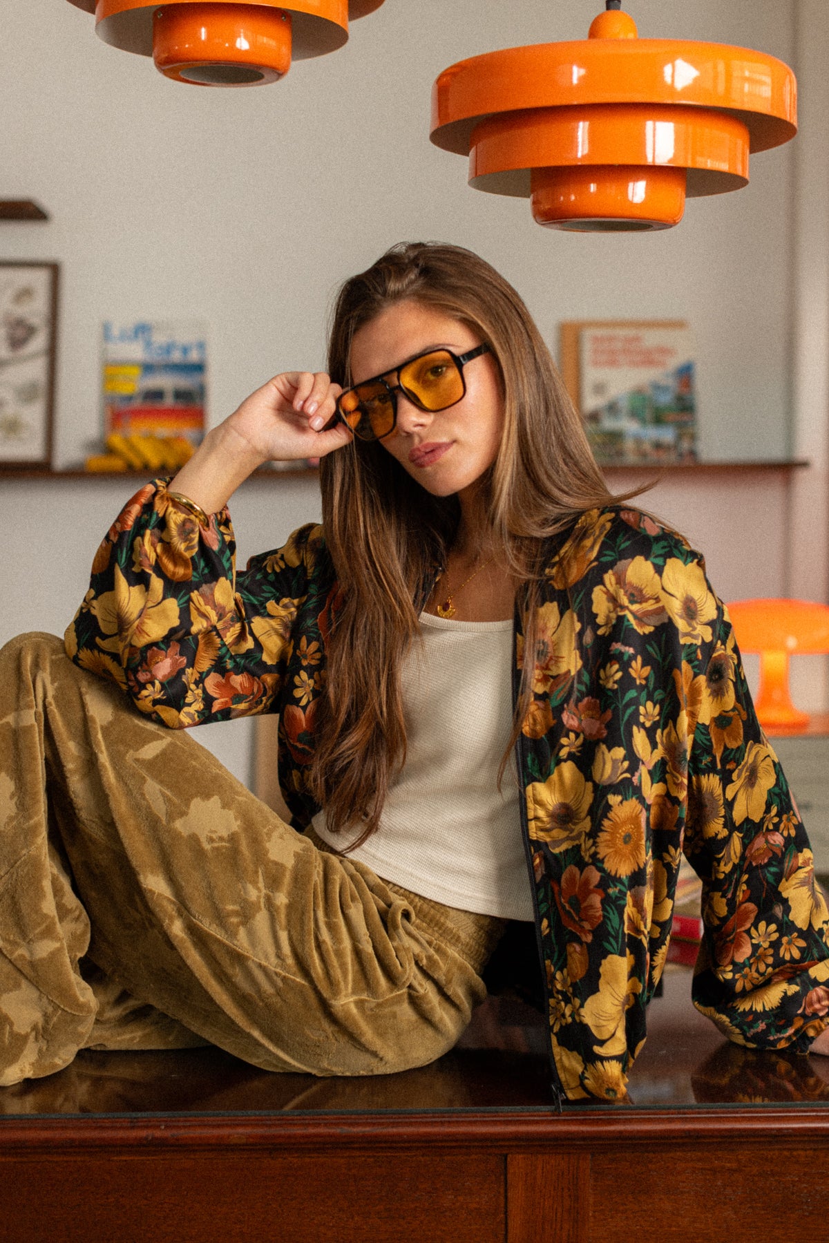 Bomber Jacket Jody Black Floral