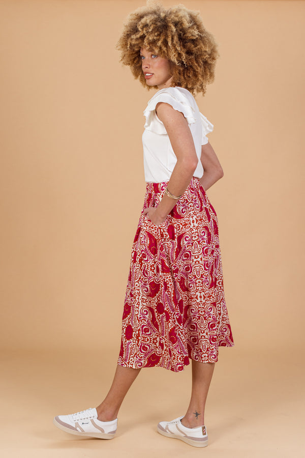 Skirt Serena Orange Fuchsia.