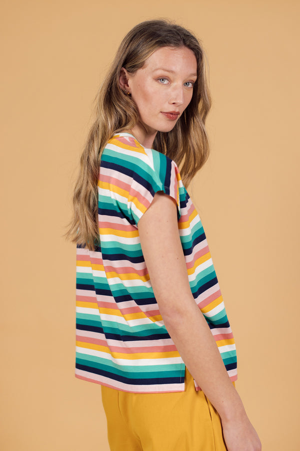 Top Coraline Rainbow Stripes