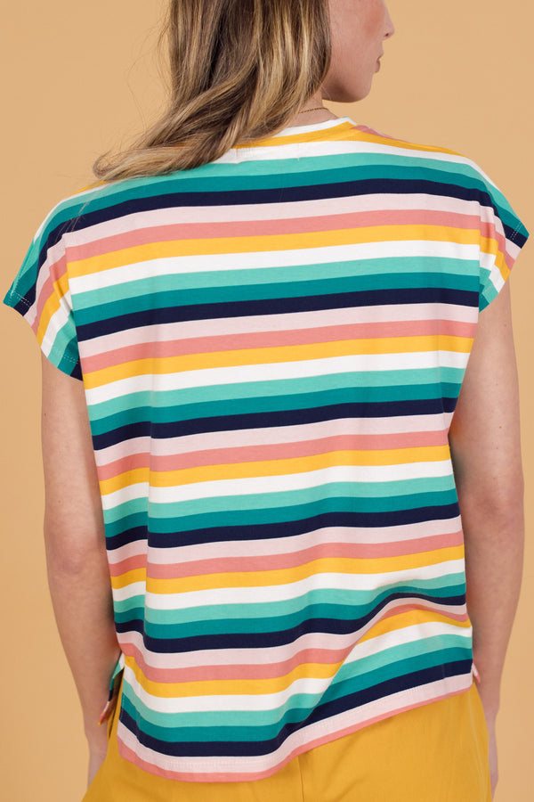 Top Coraline Rainbow Stripes