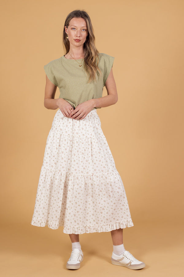 Skirt Fiorela White Roses