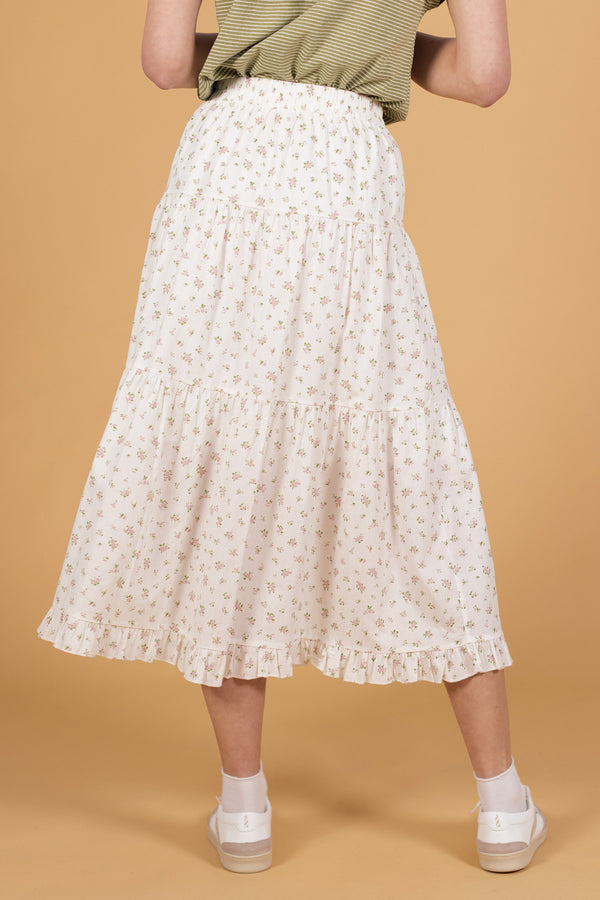 Skirt Fiorela White Roses