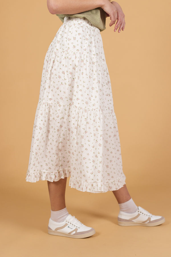 Skirt Fiorela White Roses