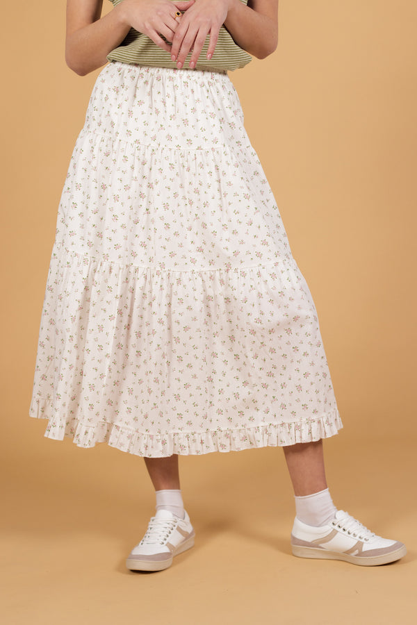 Skirt Fiorela White Roses