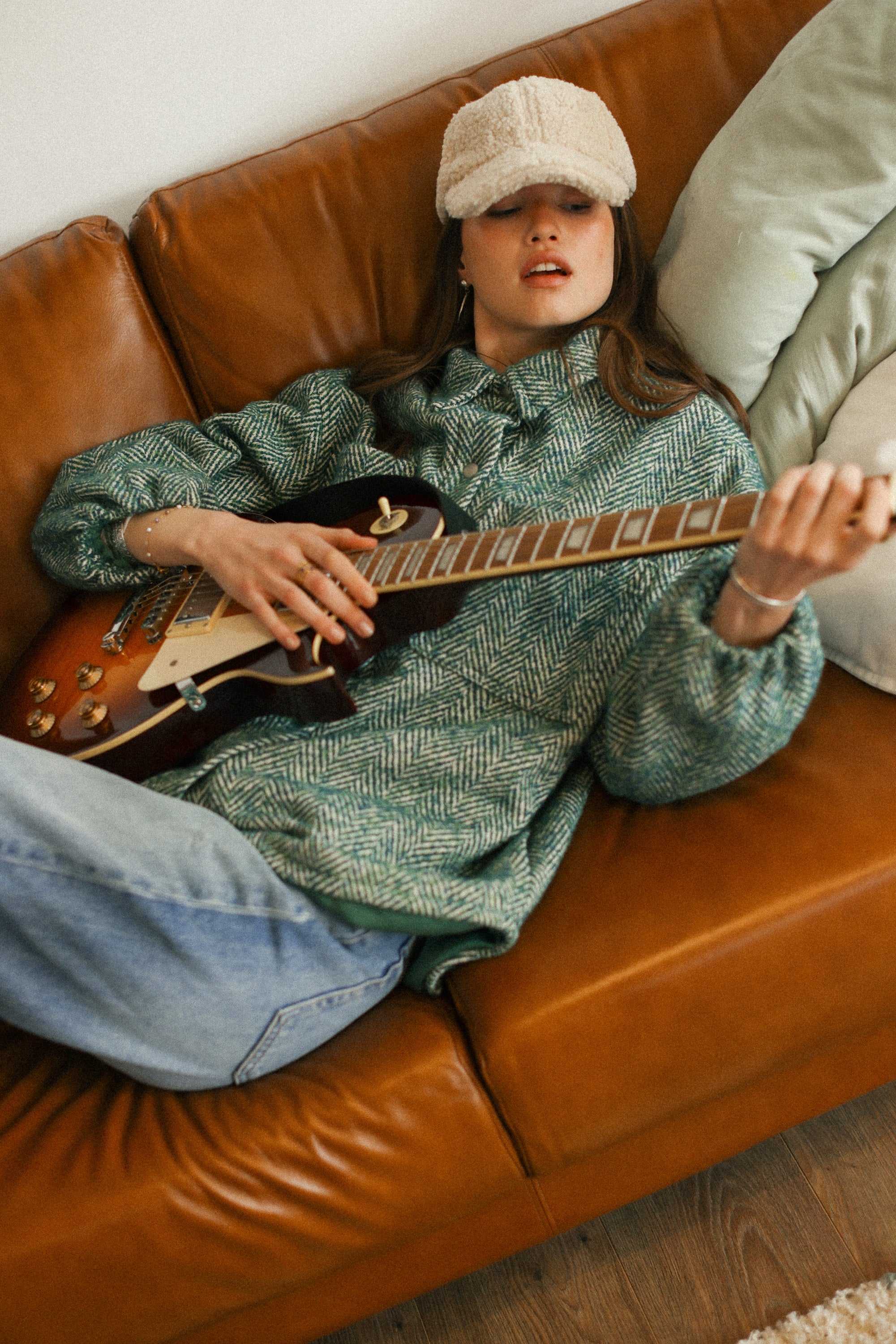 Jacket Kimi Sage Herringbone