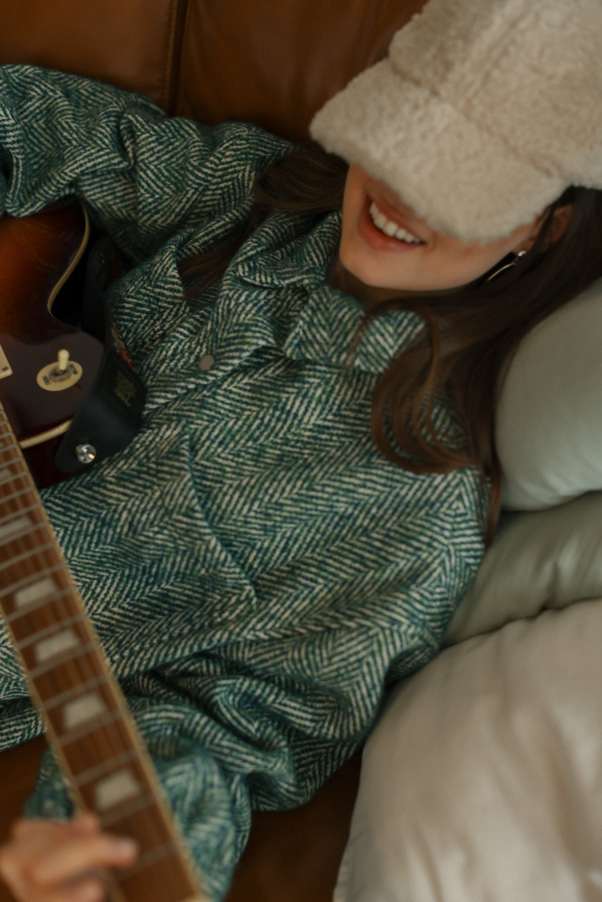 Jacket Kimi Sage Herringbone