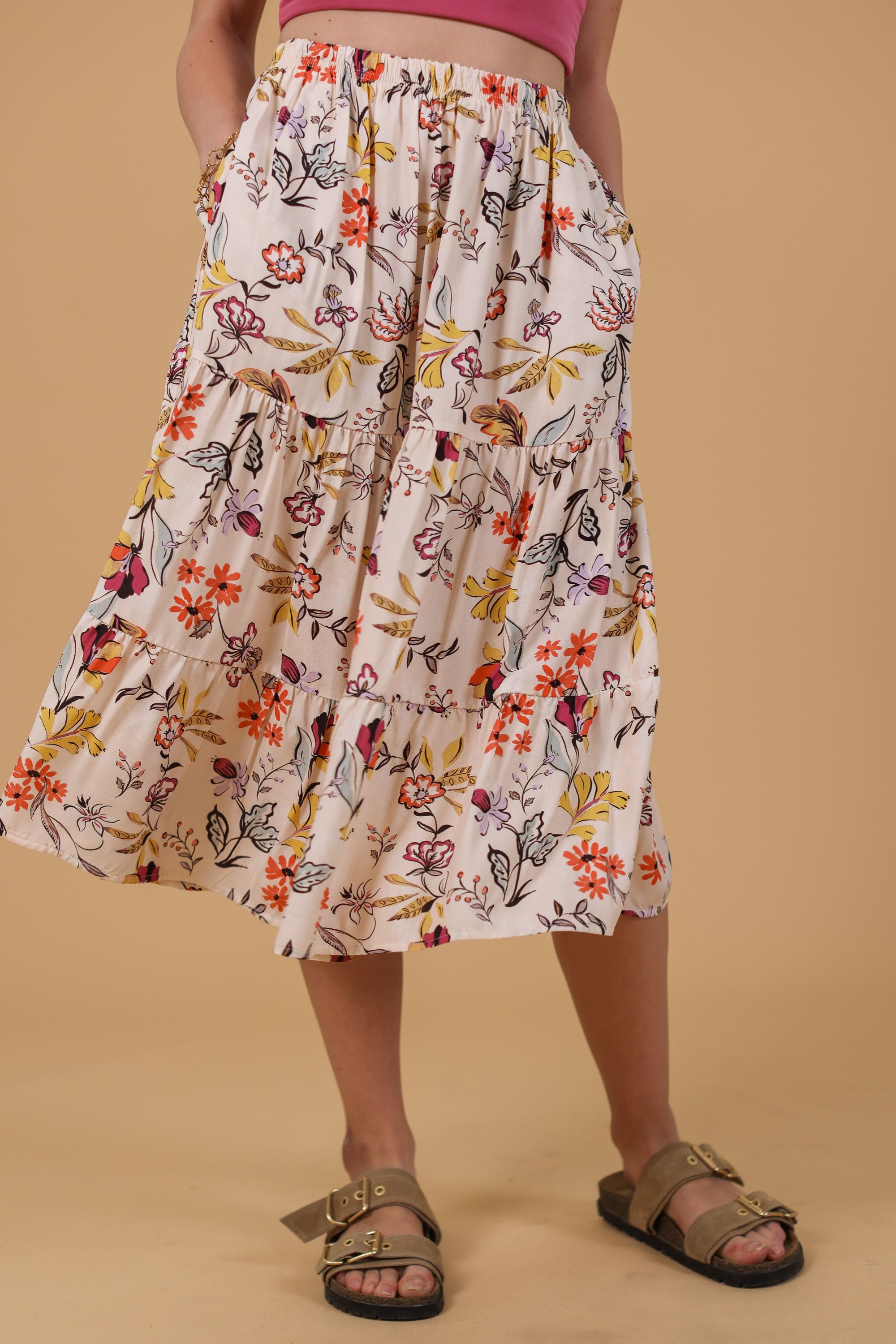 Rock Martha Pastell Geblümt