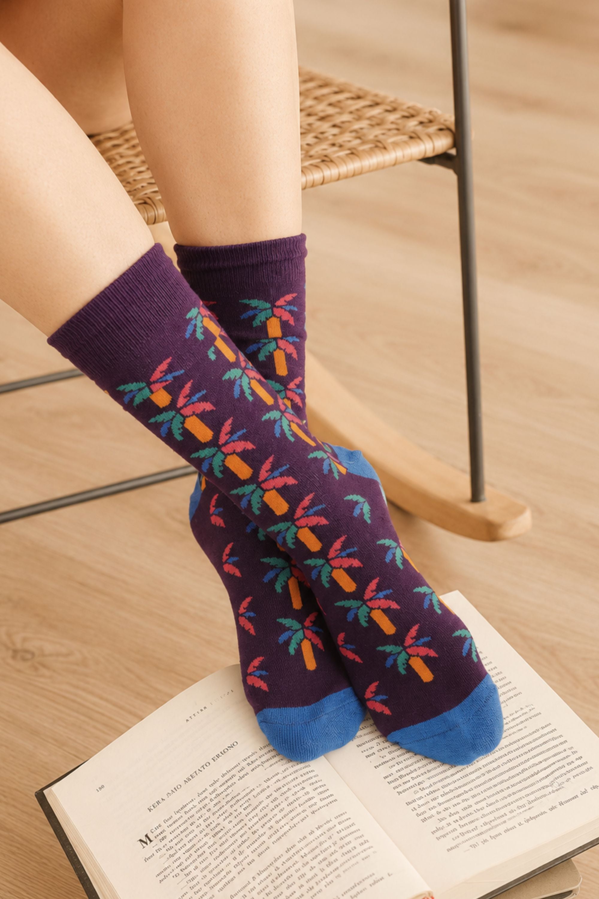 Socks Palms Purple