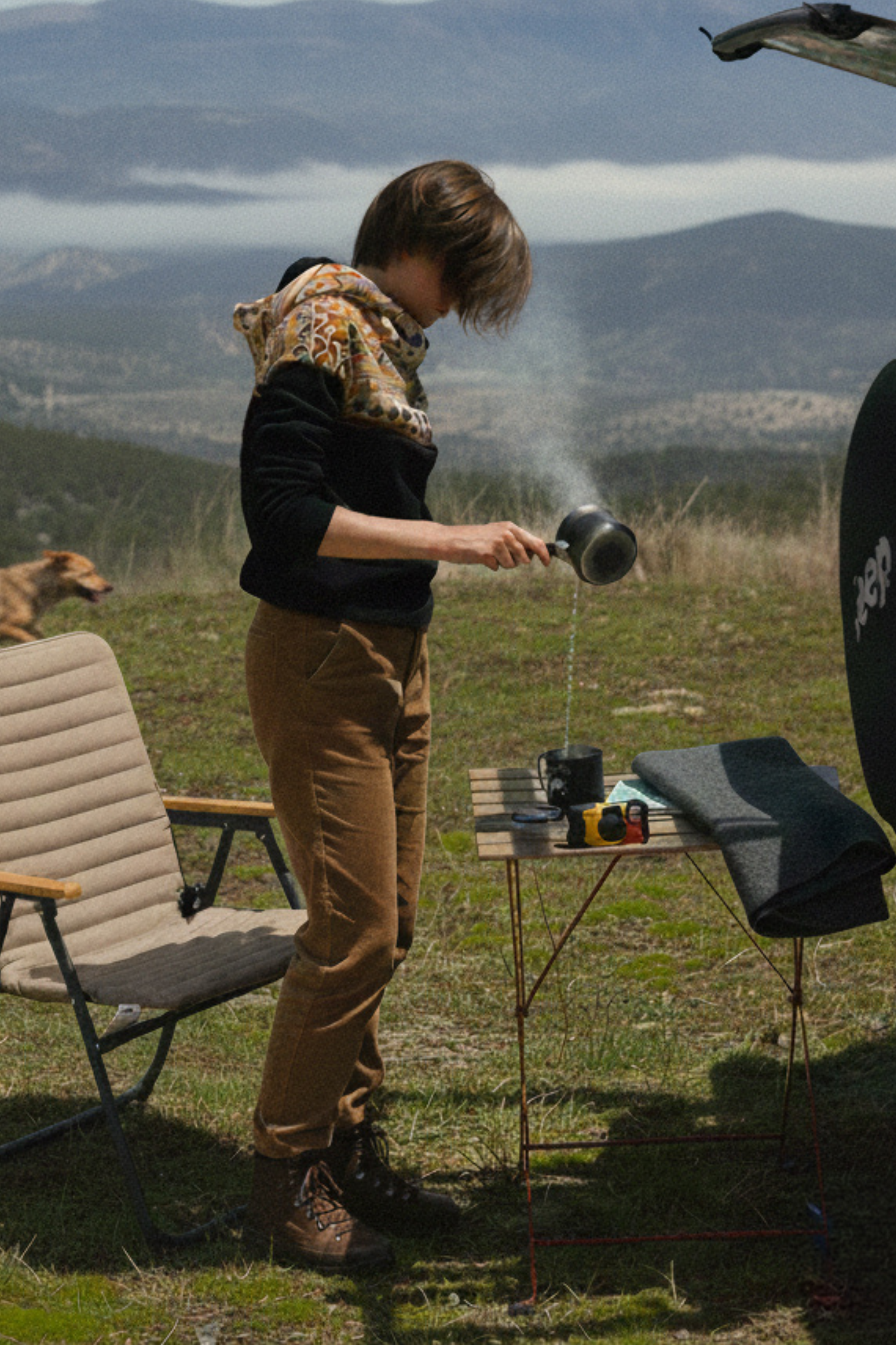 Hoodie to go Schwarz Peruvian