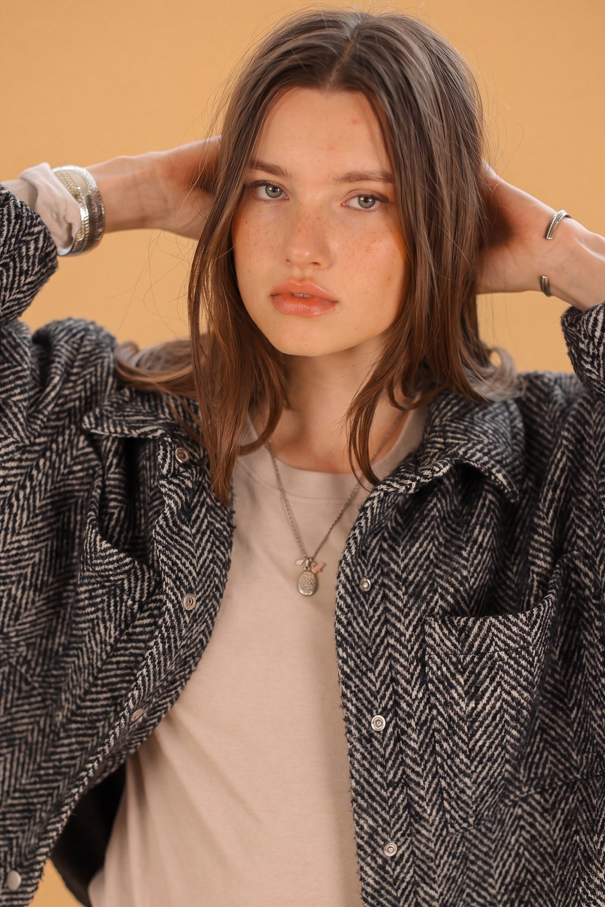 Jacket Kimi Grey Herringbone