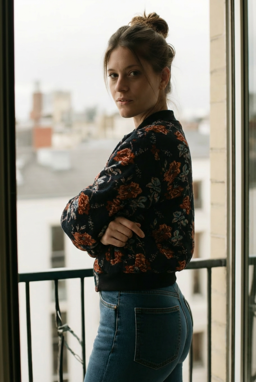 Bomber Jacket Jody Noir Rose