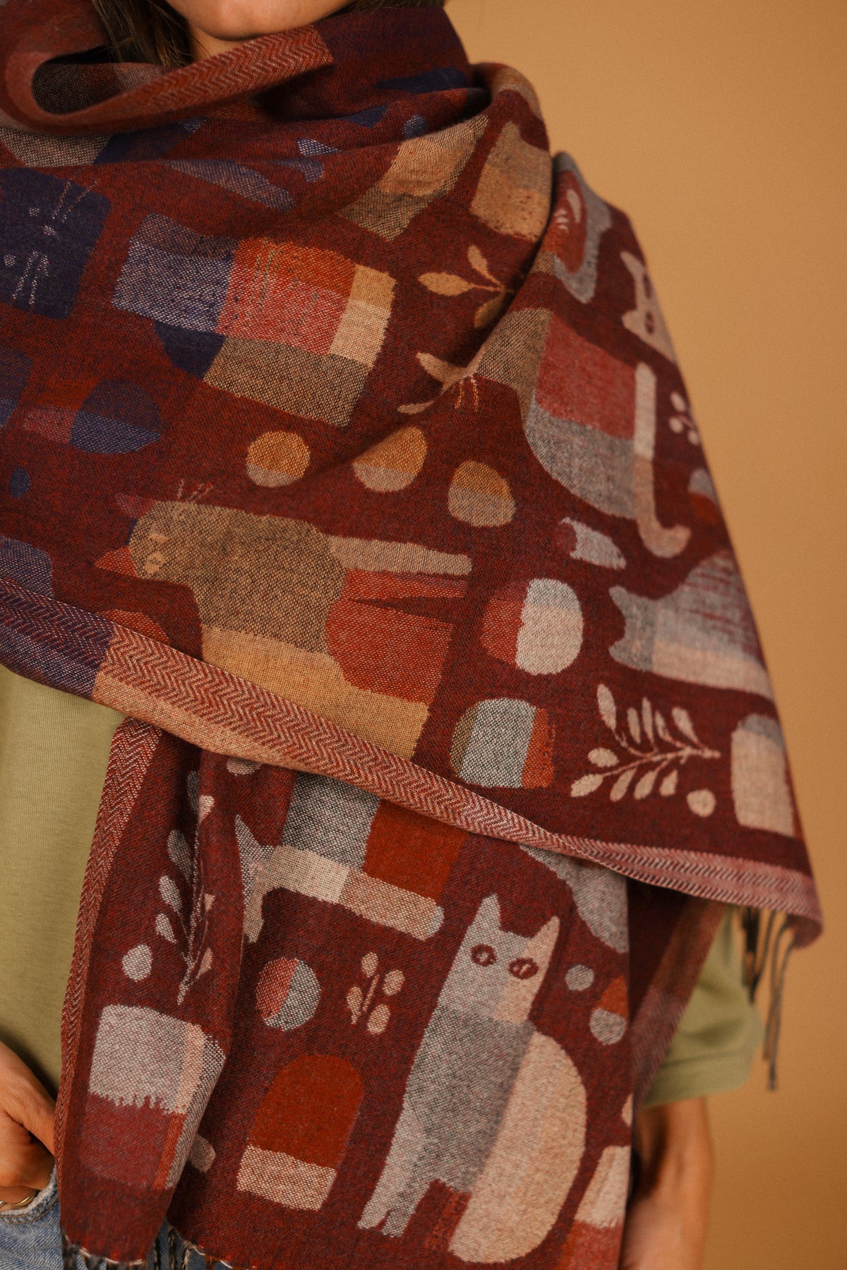 Scarf Mino Burgundy