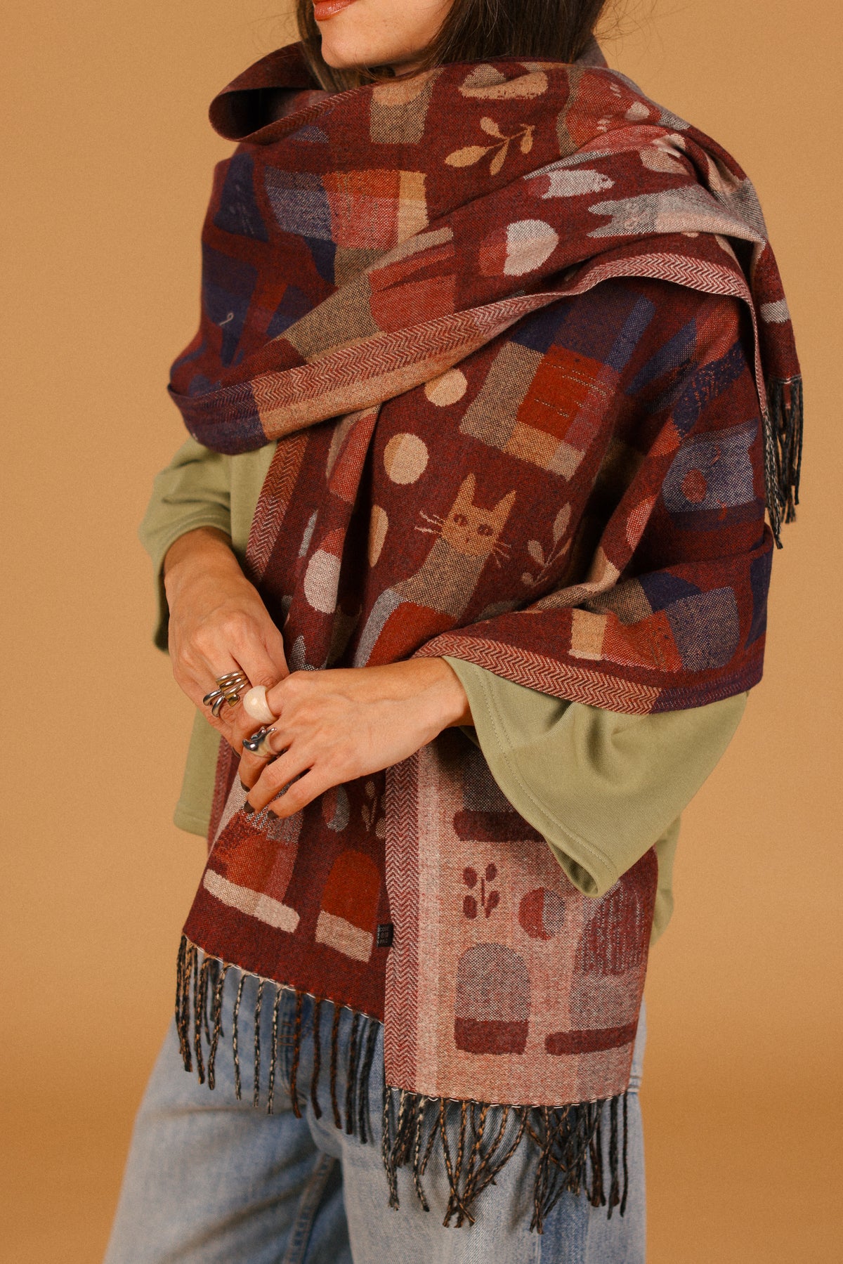 Scarf Mino Burgundy