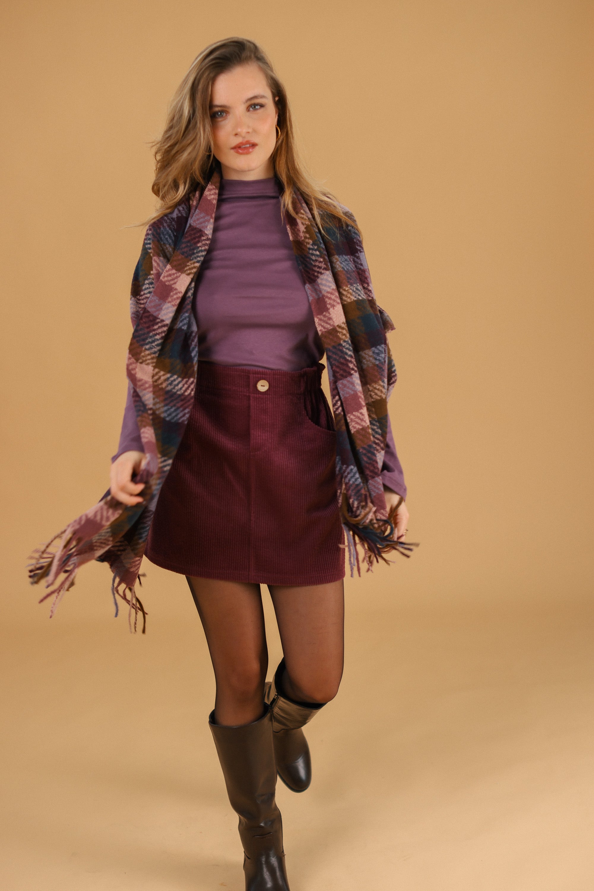 Scarf Callen Brown Purple