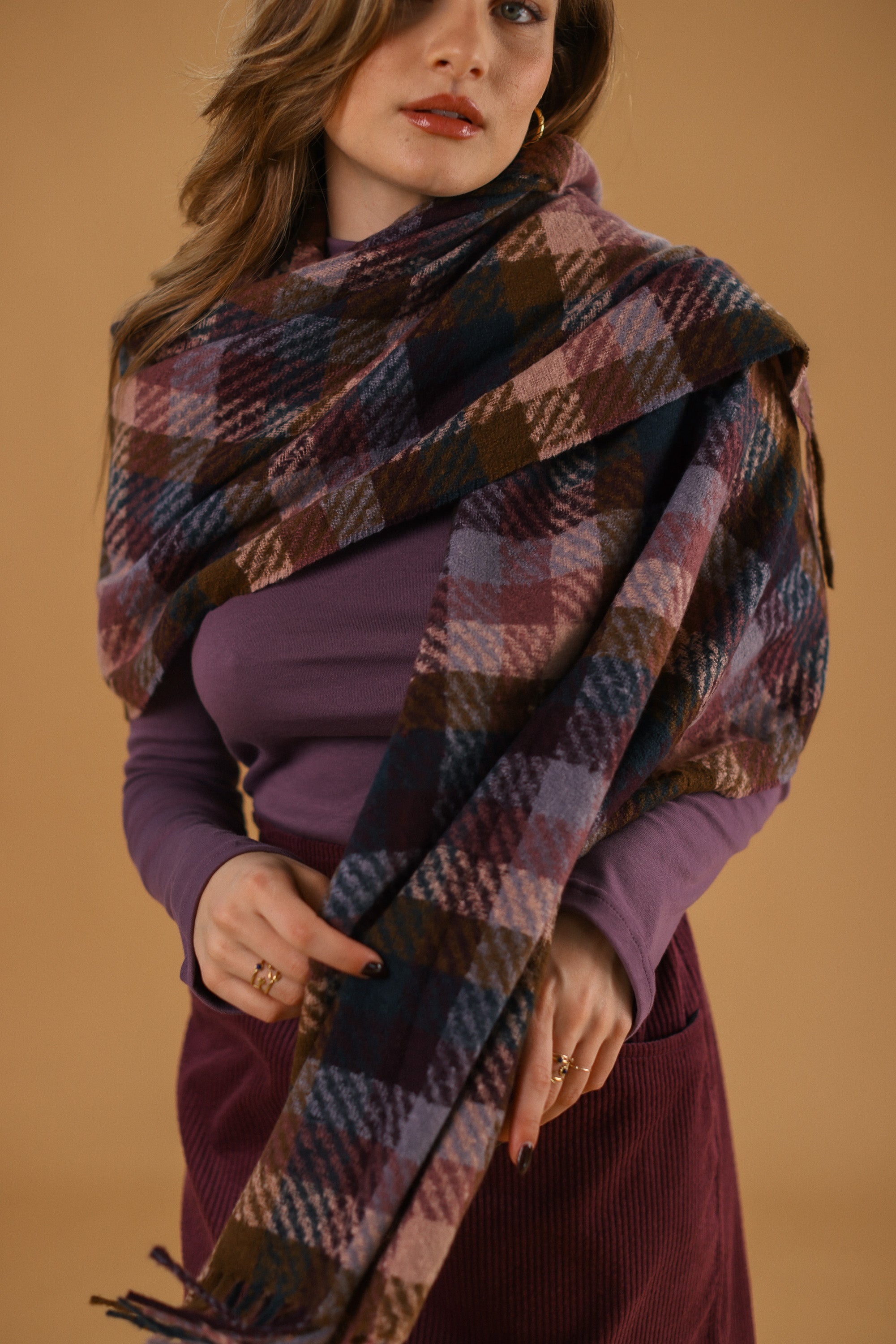 Scarf Callen Brown Purple