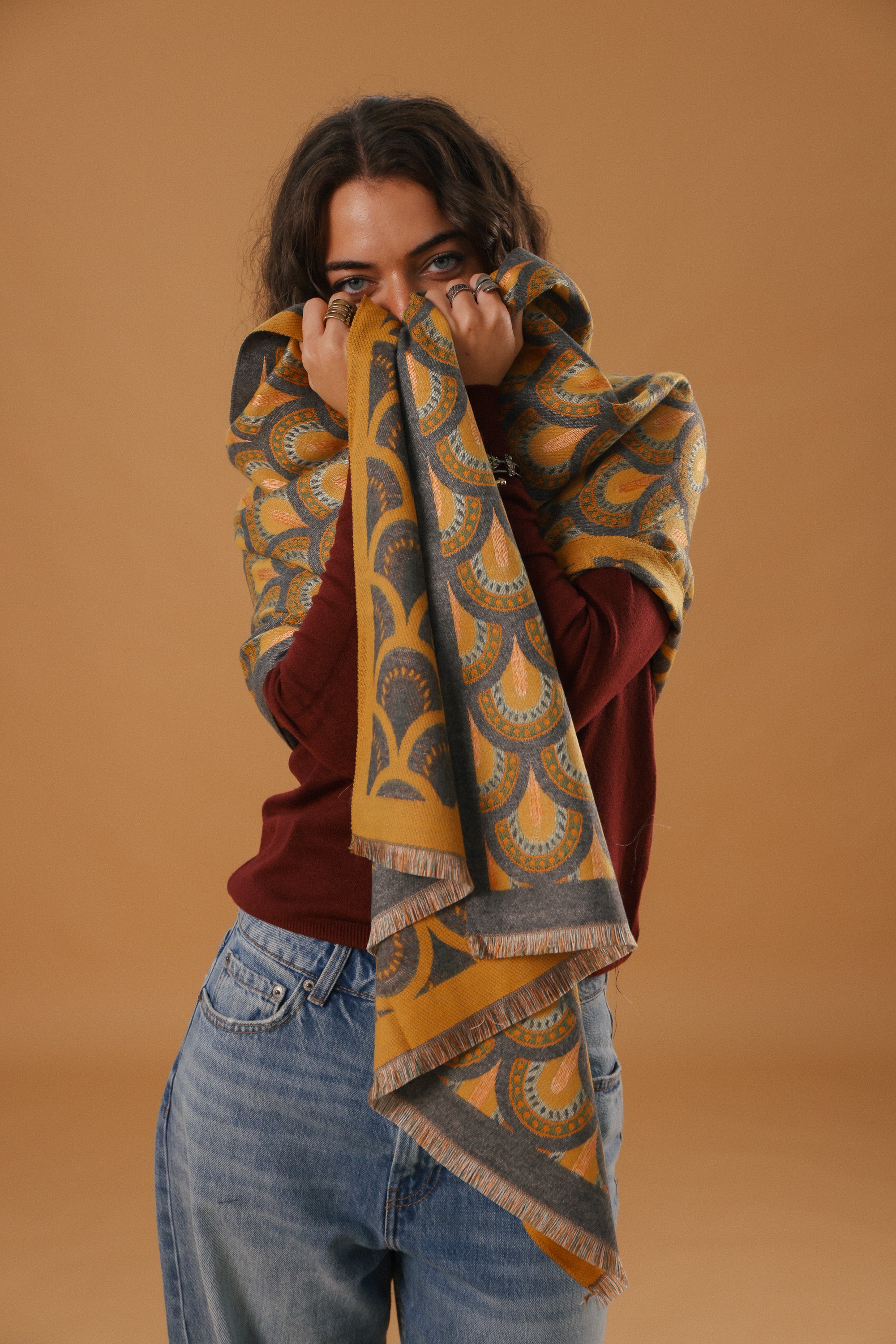 Scarf Plumea Mustard