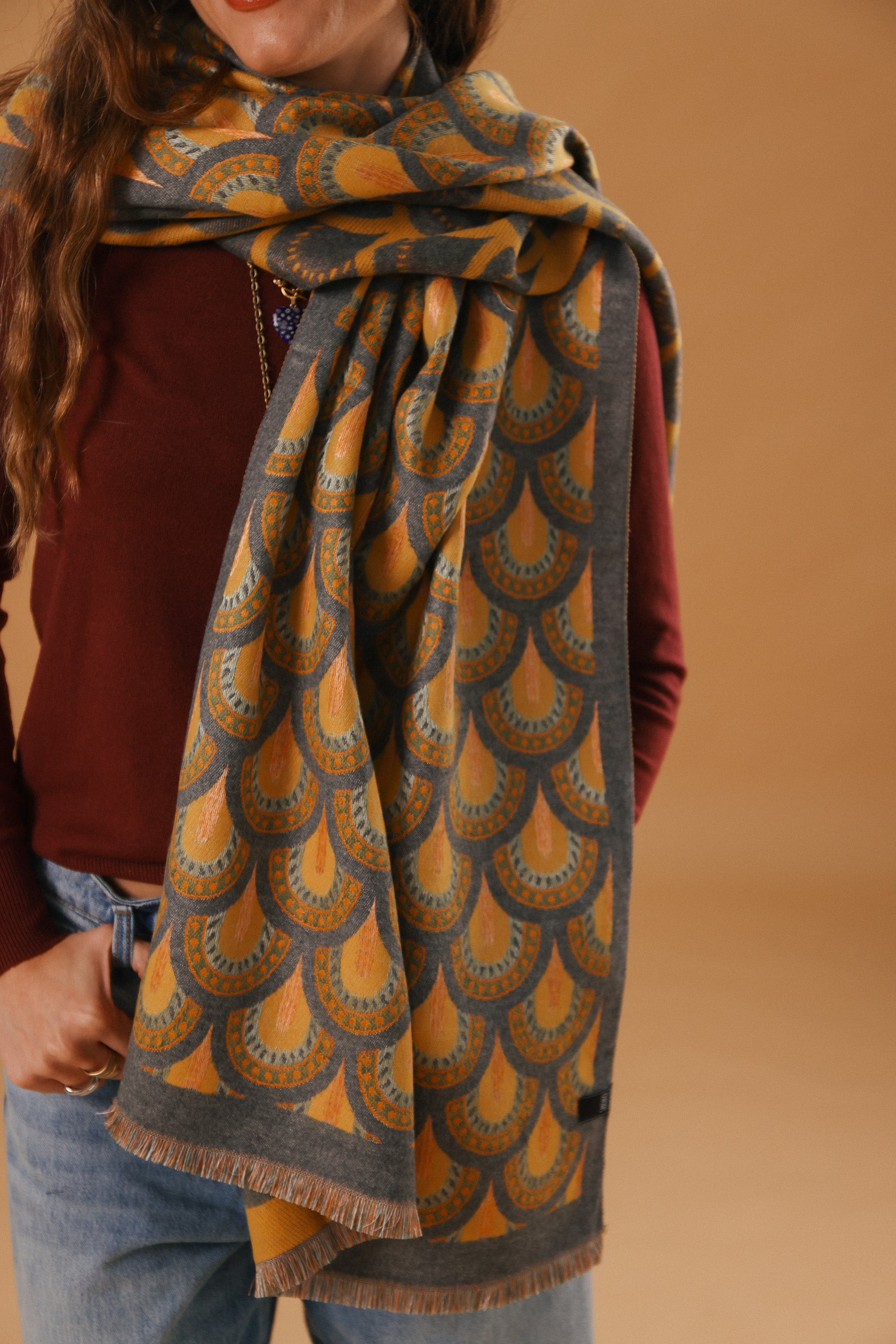 Scarf Plumea Mustard