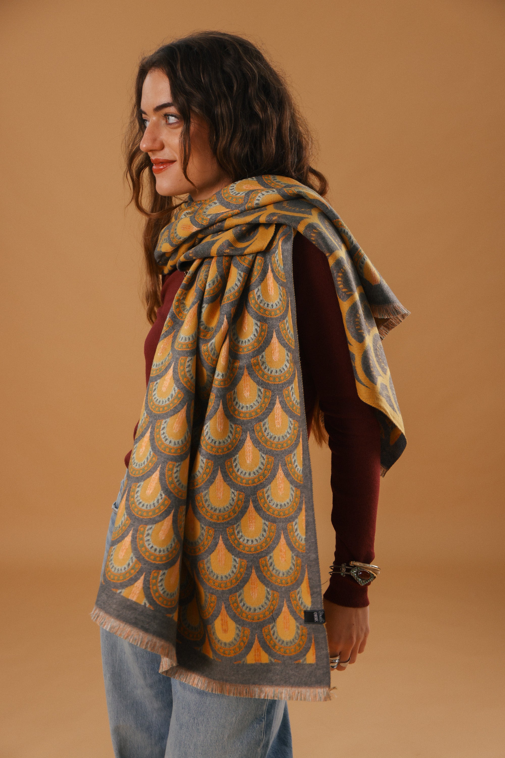 Scarf Plumea Mustard