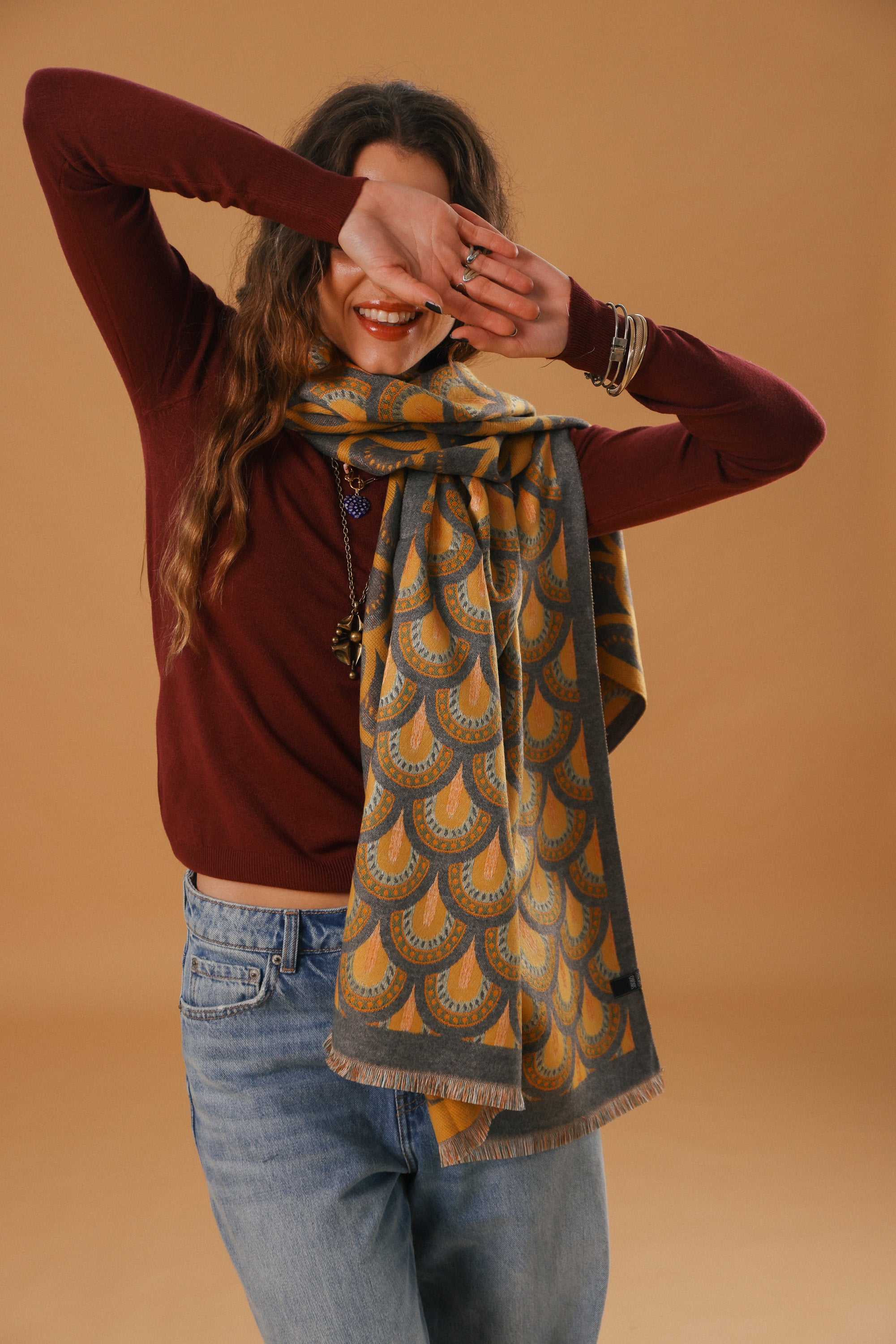 Scarf Plumea Mustard