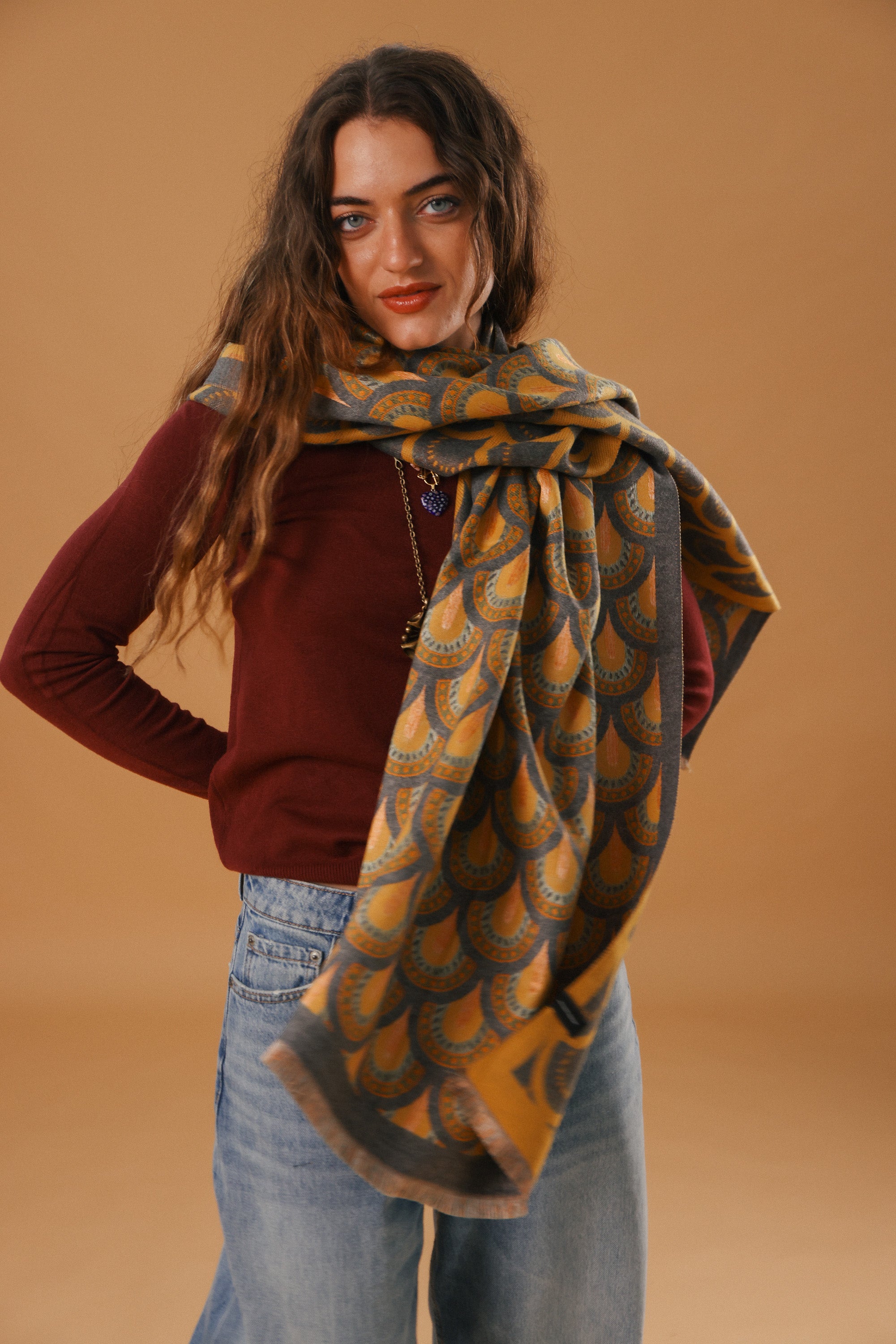 Scarf Plumea Mustard