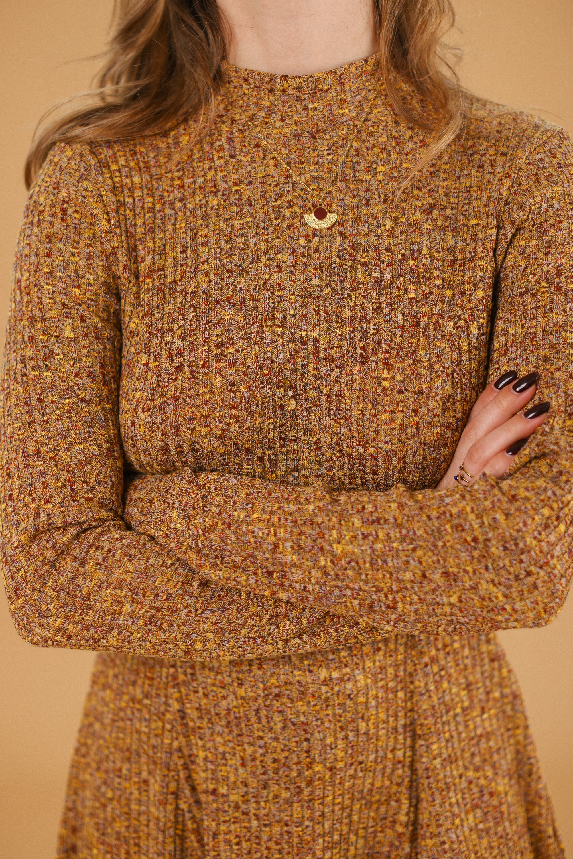 Dress Janette Mustard Melange