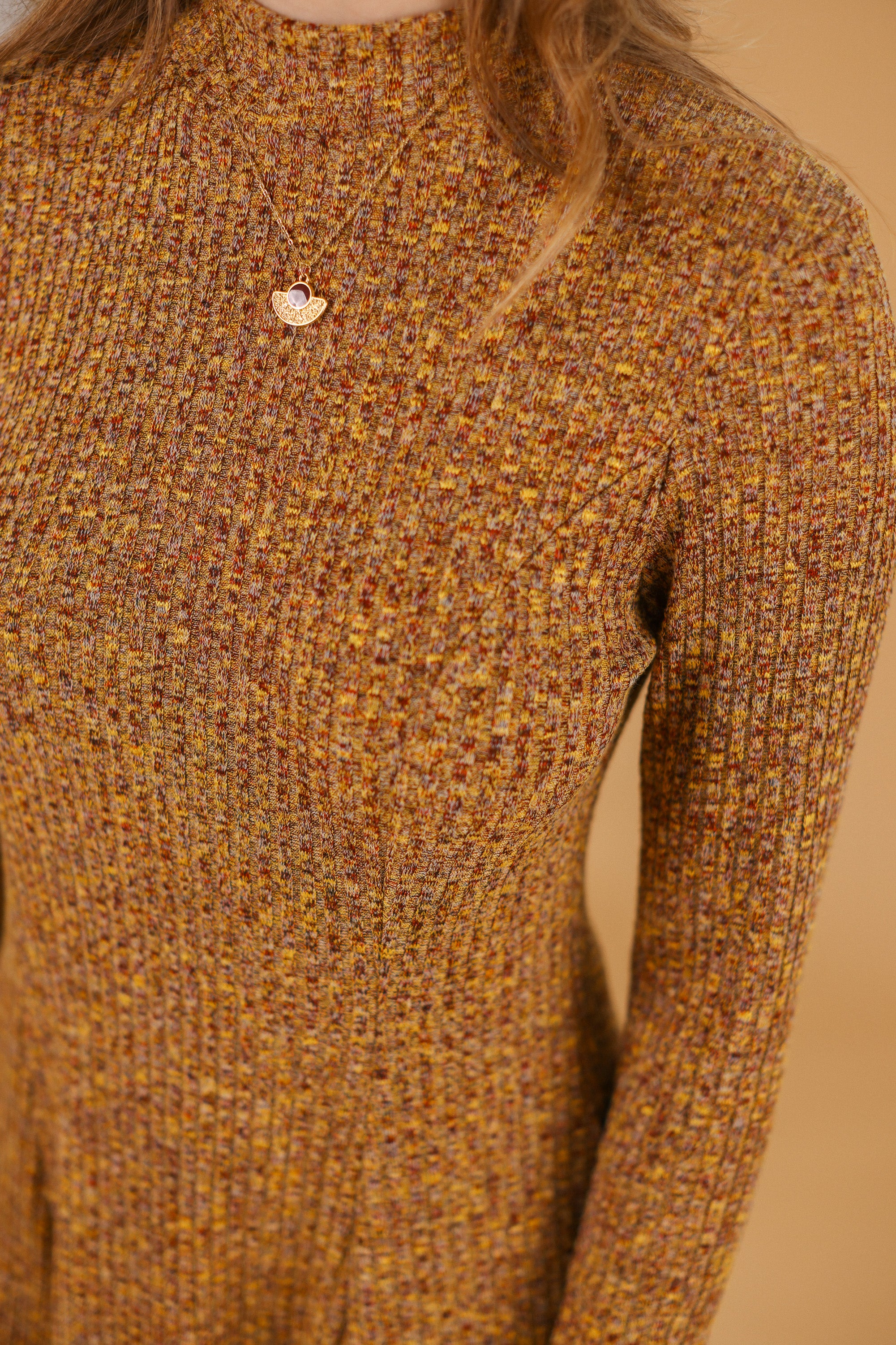 Dress Janette Mustard Melange