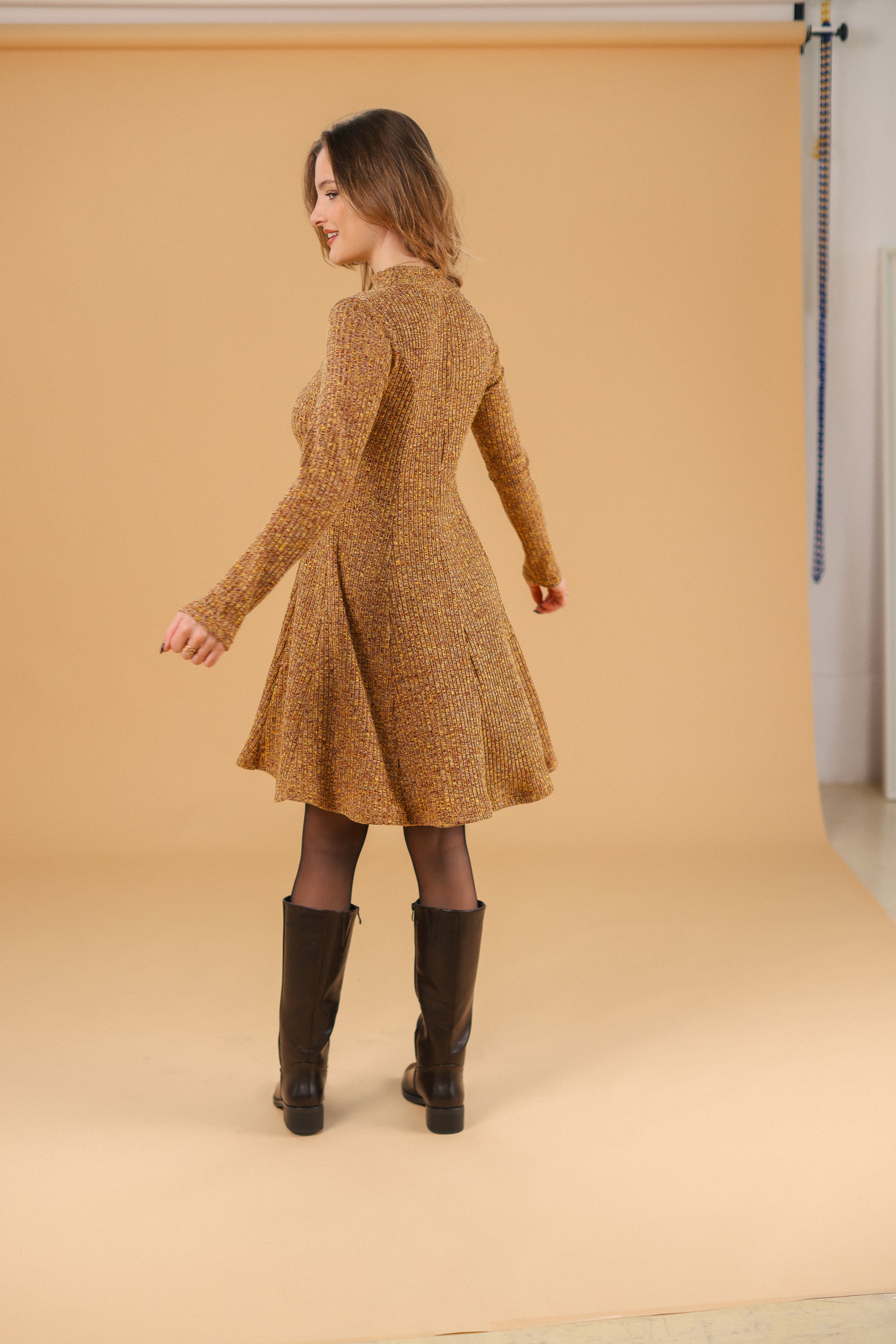 Dress Janette Mustard Melange