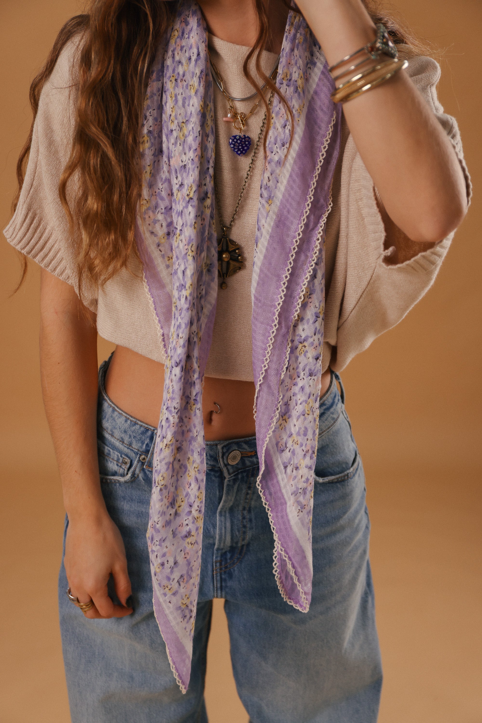 Shawl Whispering Lace Lilac