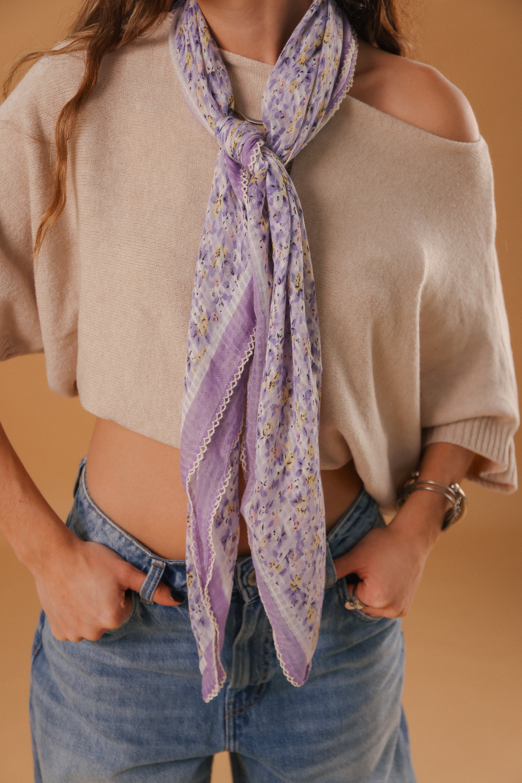 Shawl Whispering Lace Lilac