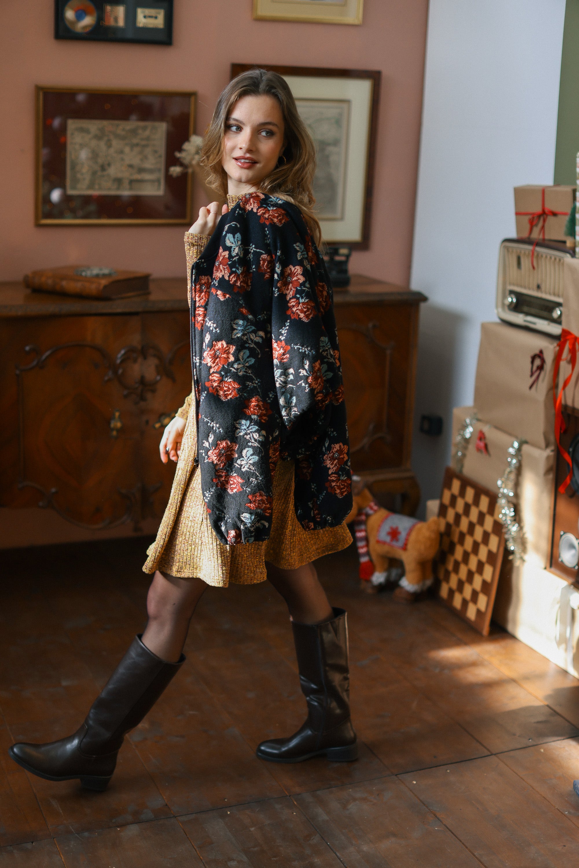 Bomber Jacket Jody Noir Rose