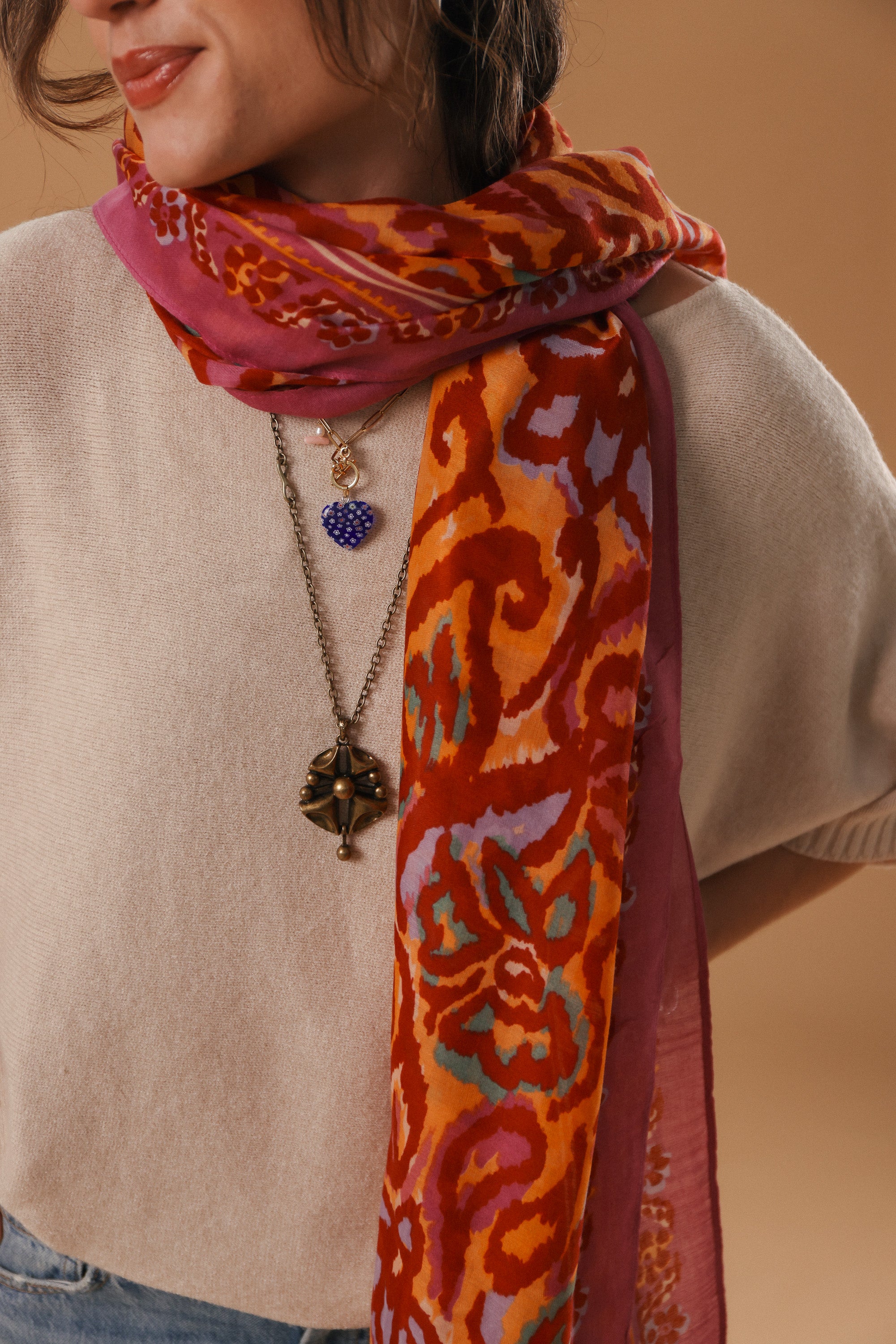 Shawl Kaleido Orange