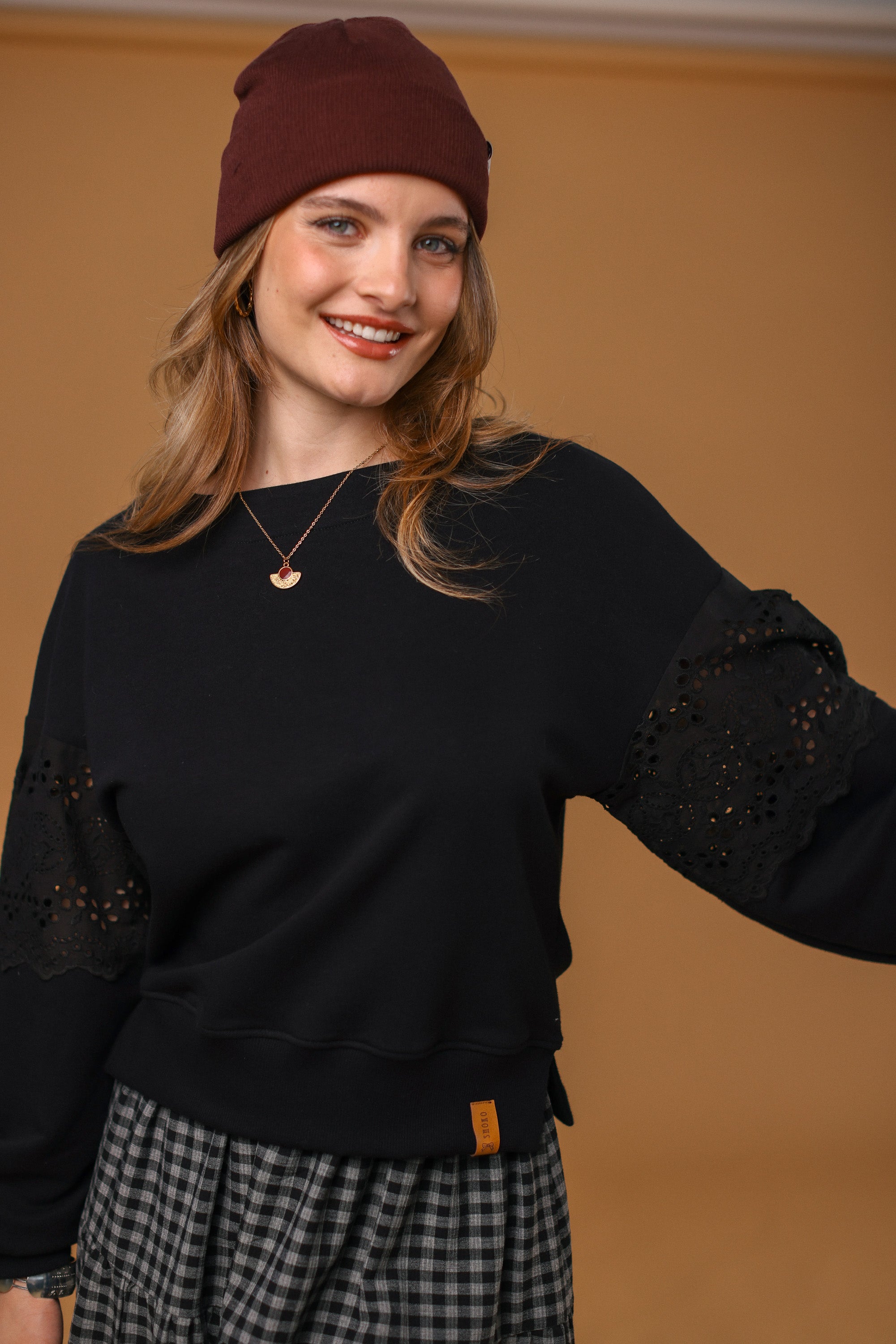 Sweater Caelia Black Lace