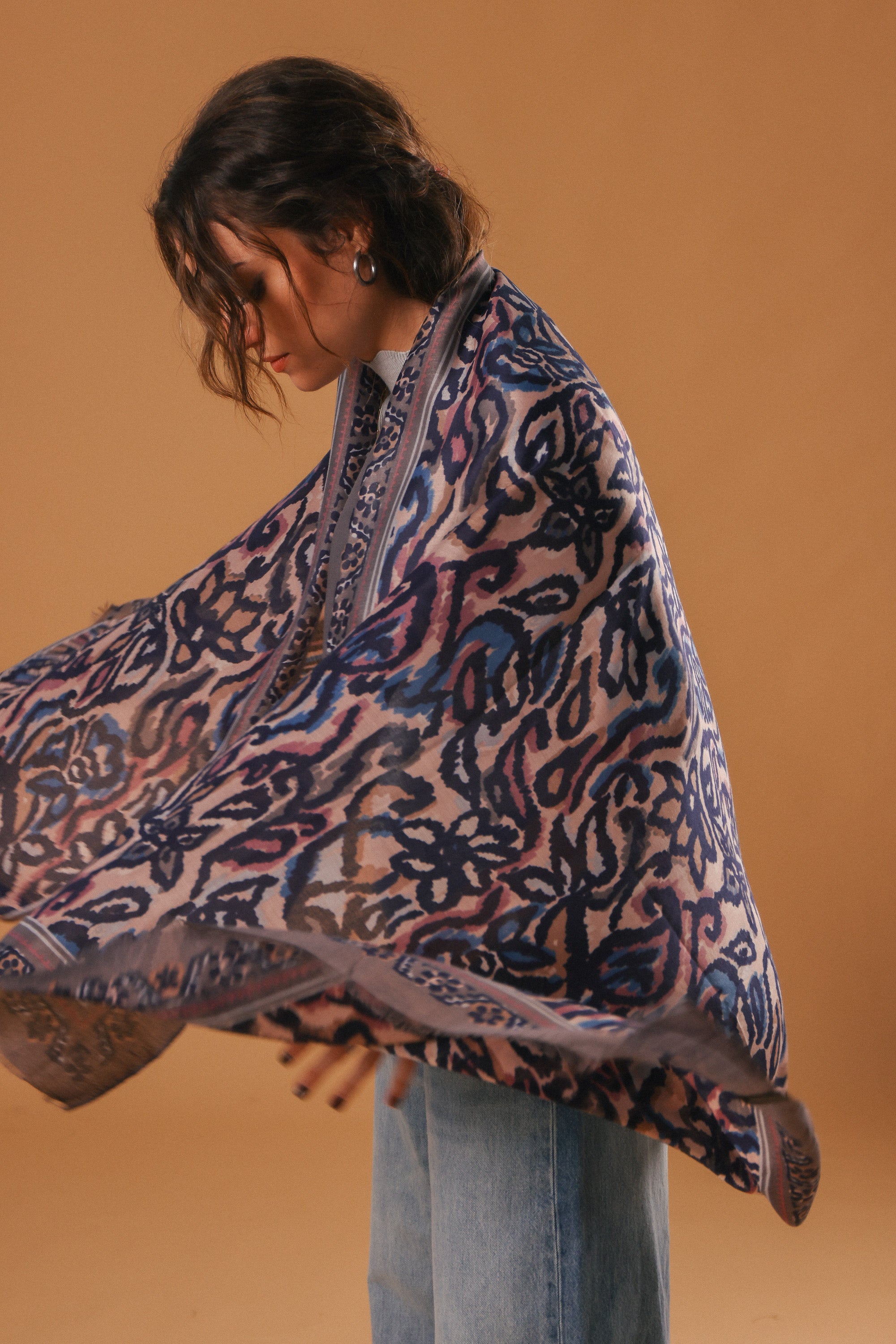 Shawl Kaleido Dusty Pink