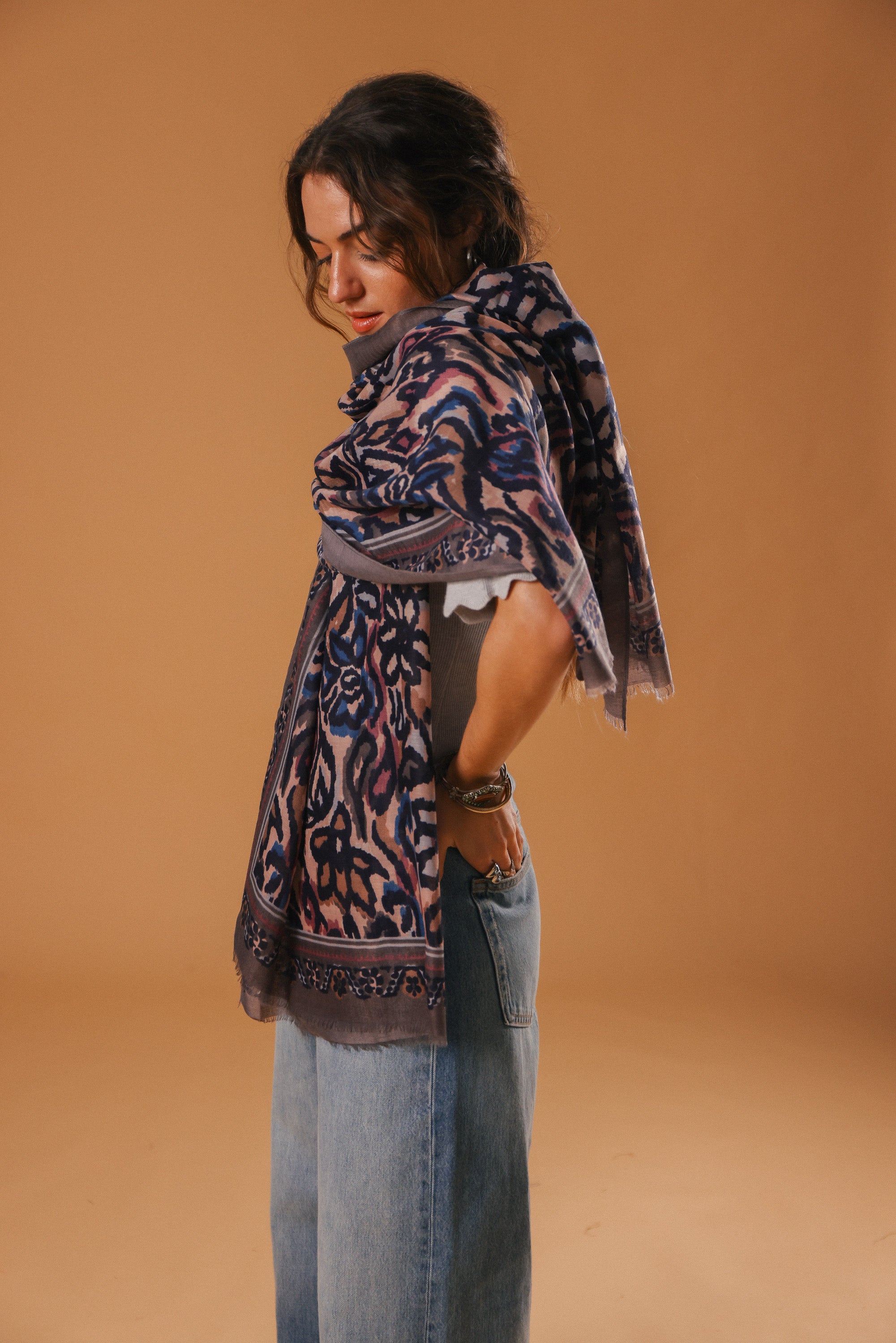 Shawl Kaleido Dusty Pink