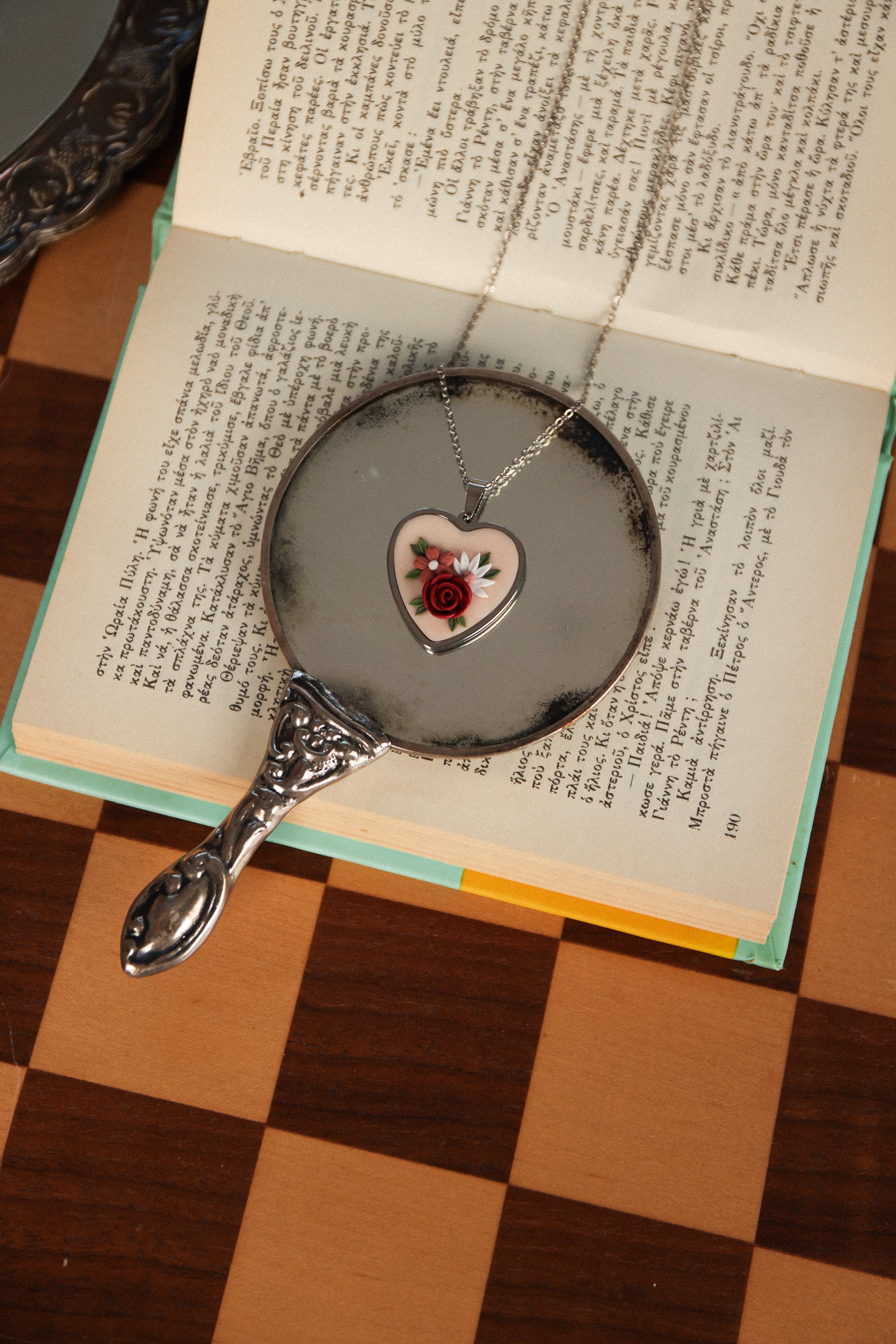 Necklace Hearts and Roses