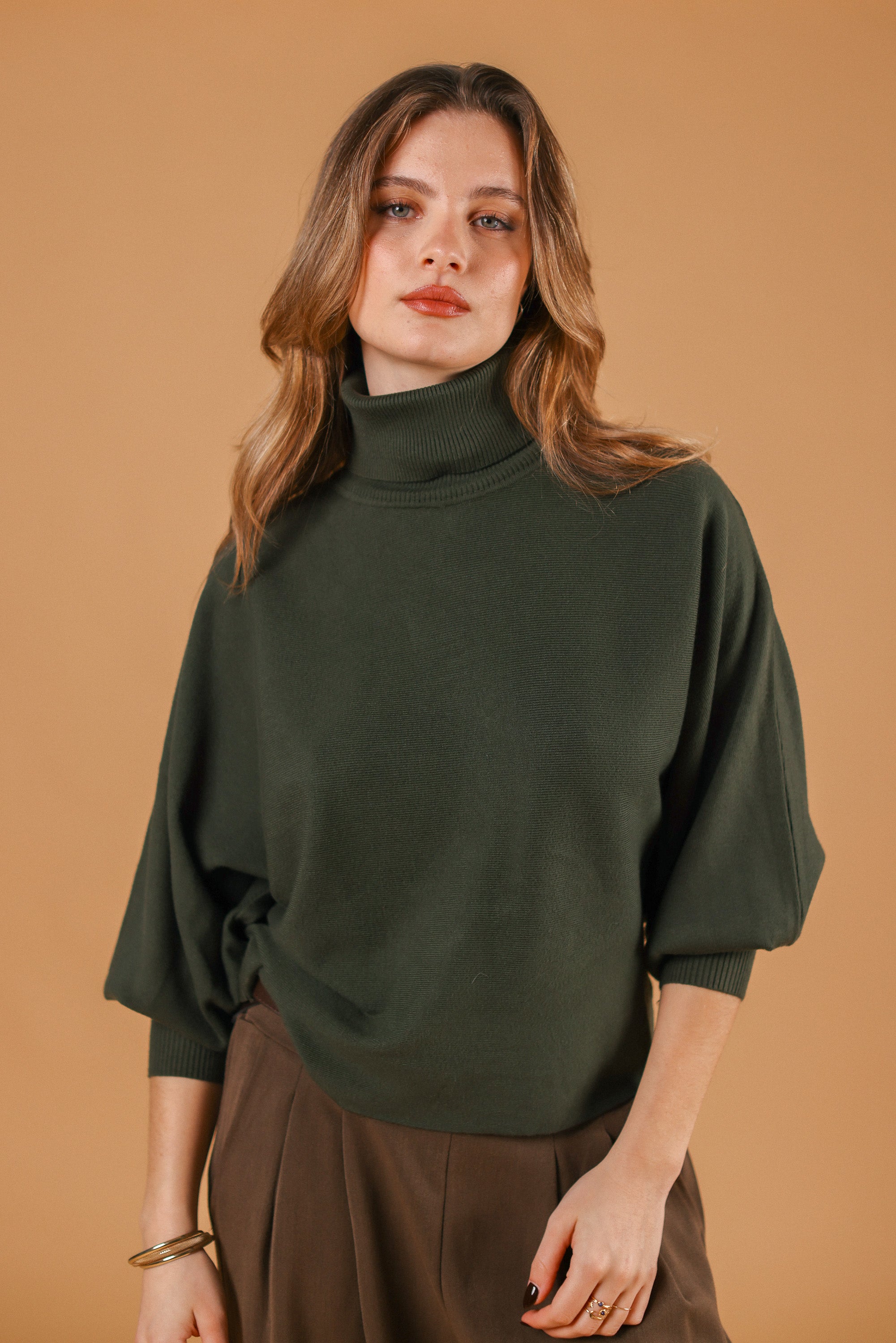 Knit Sweater Benet Khaki