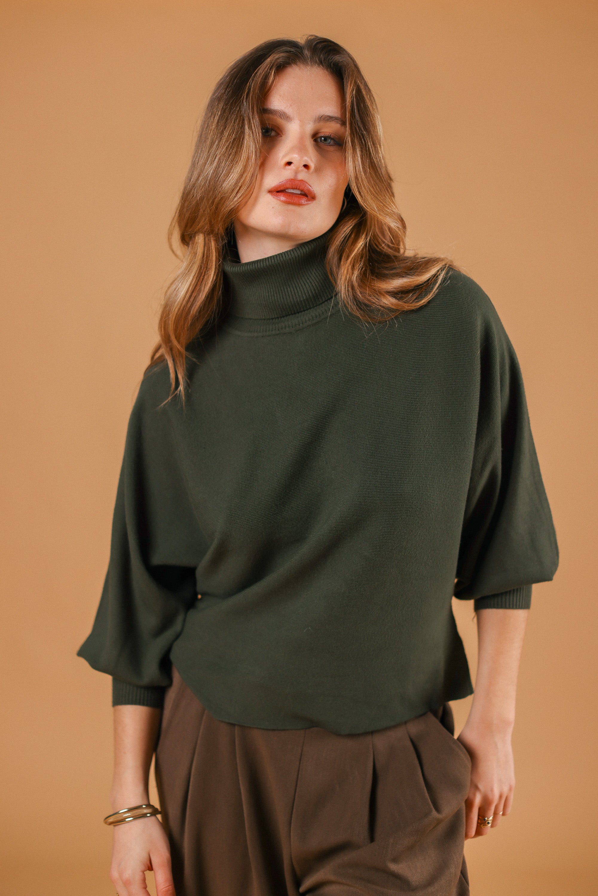 Knit Sweater Benet Khaki