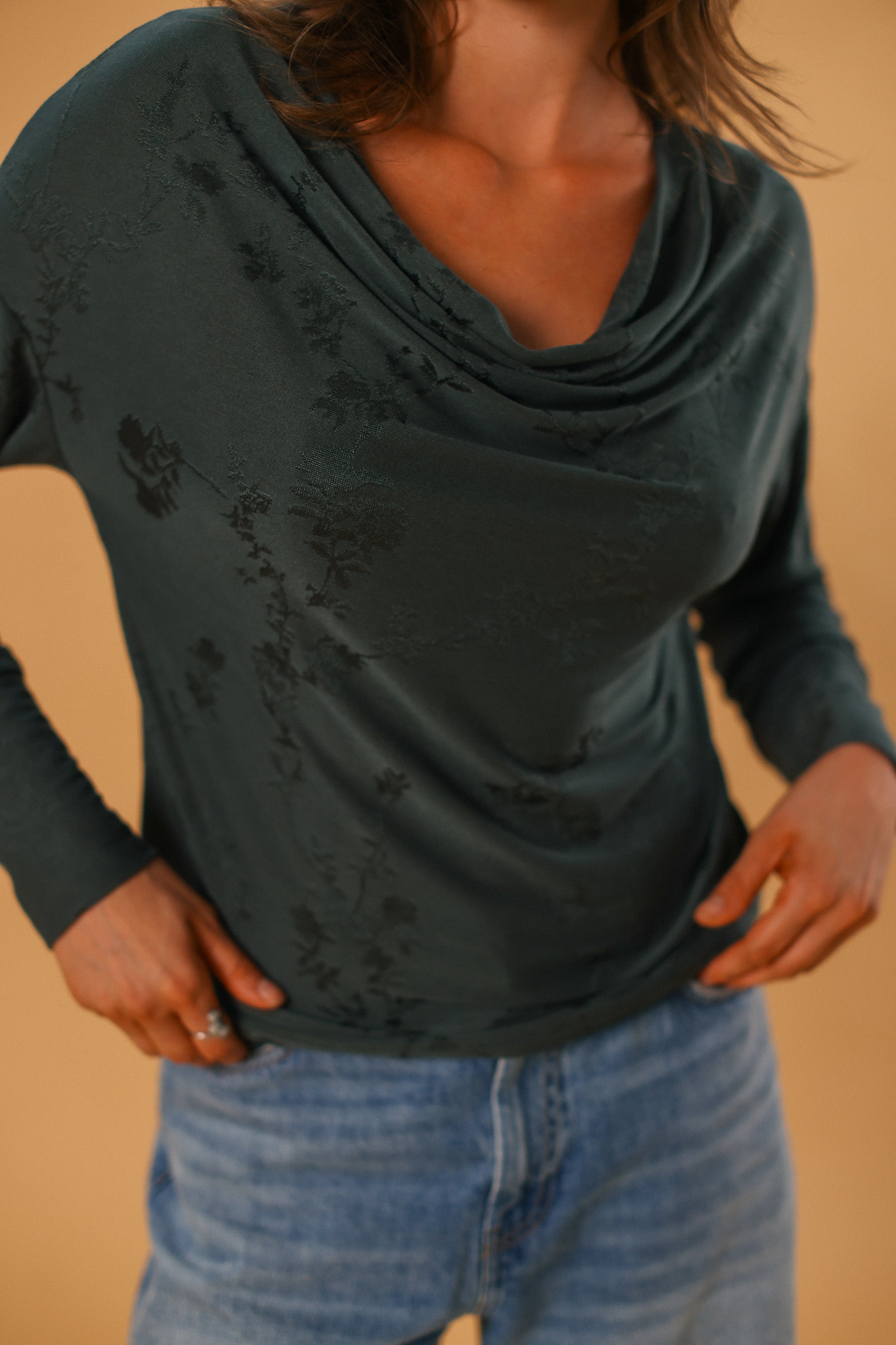 Top Anya Dusty Petrol