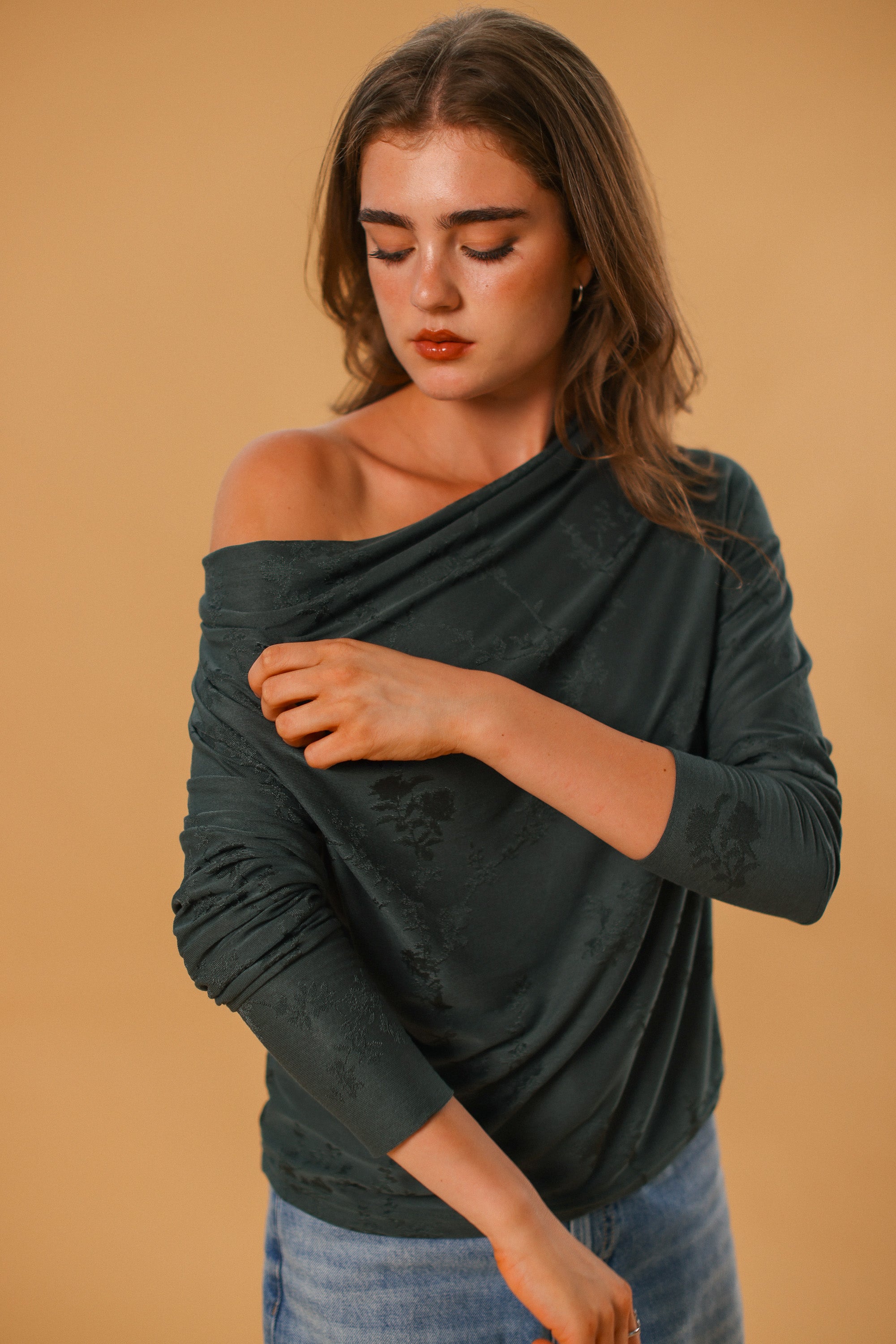 Top Anya Dusty Petrol