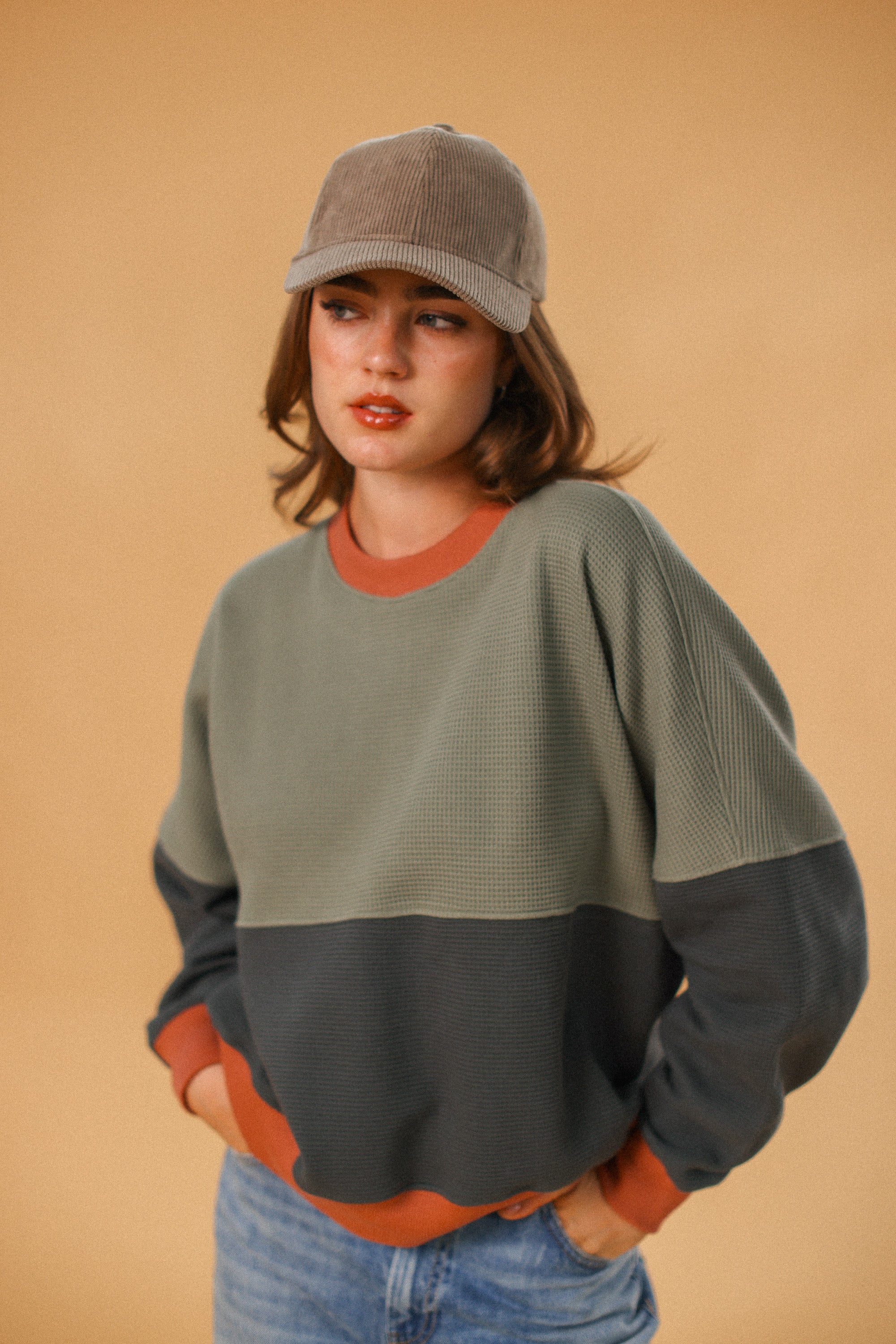 Sweater Aldina Sage-Petrol