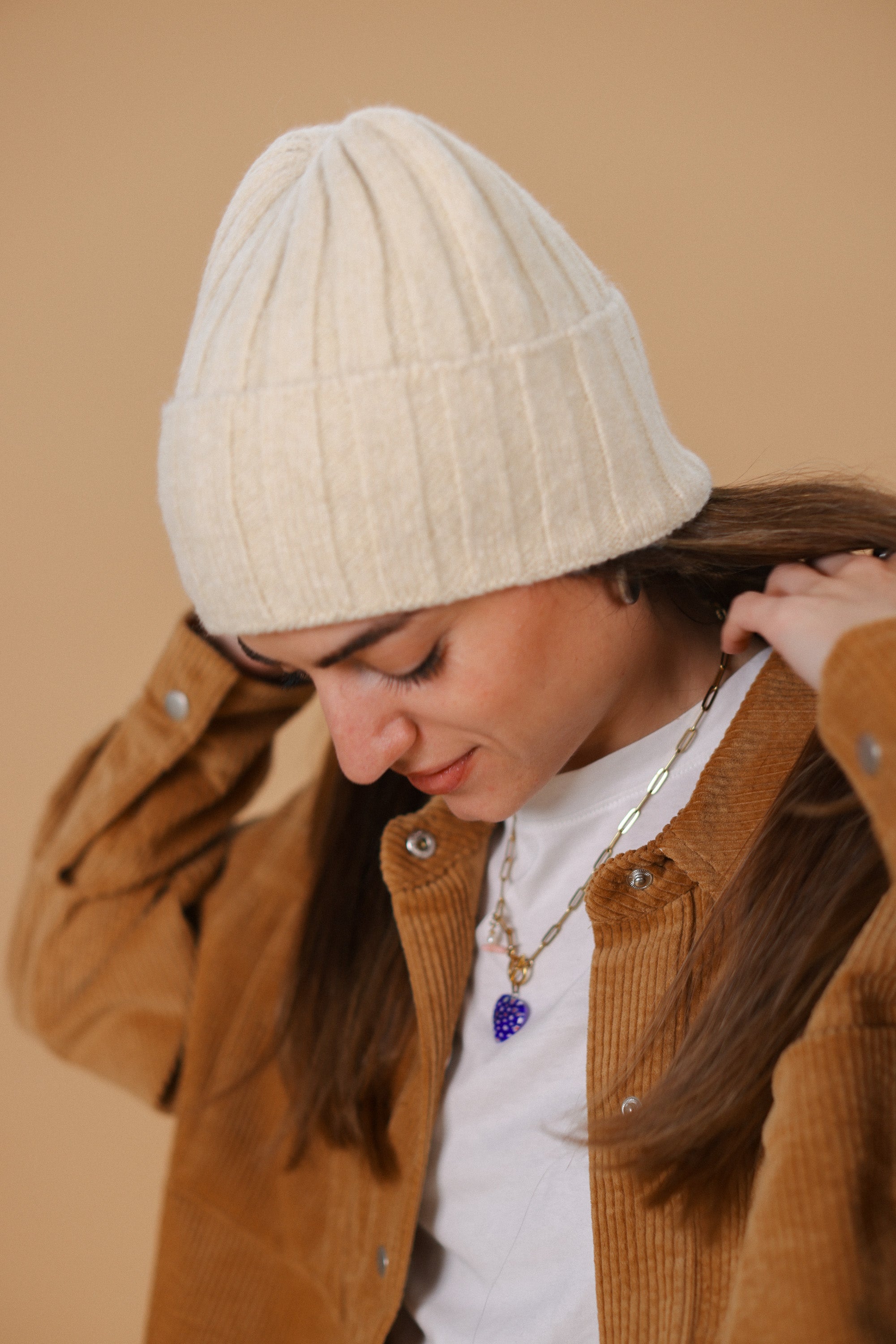 Beanie Cozy Knit Cream