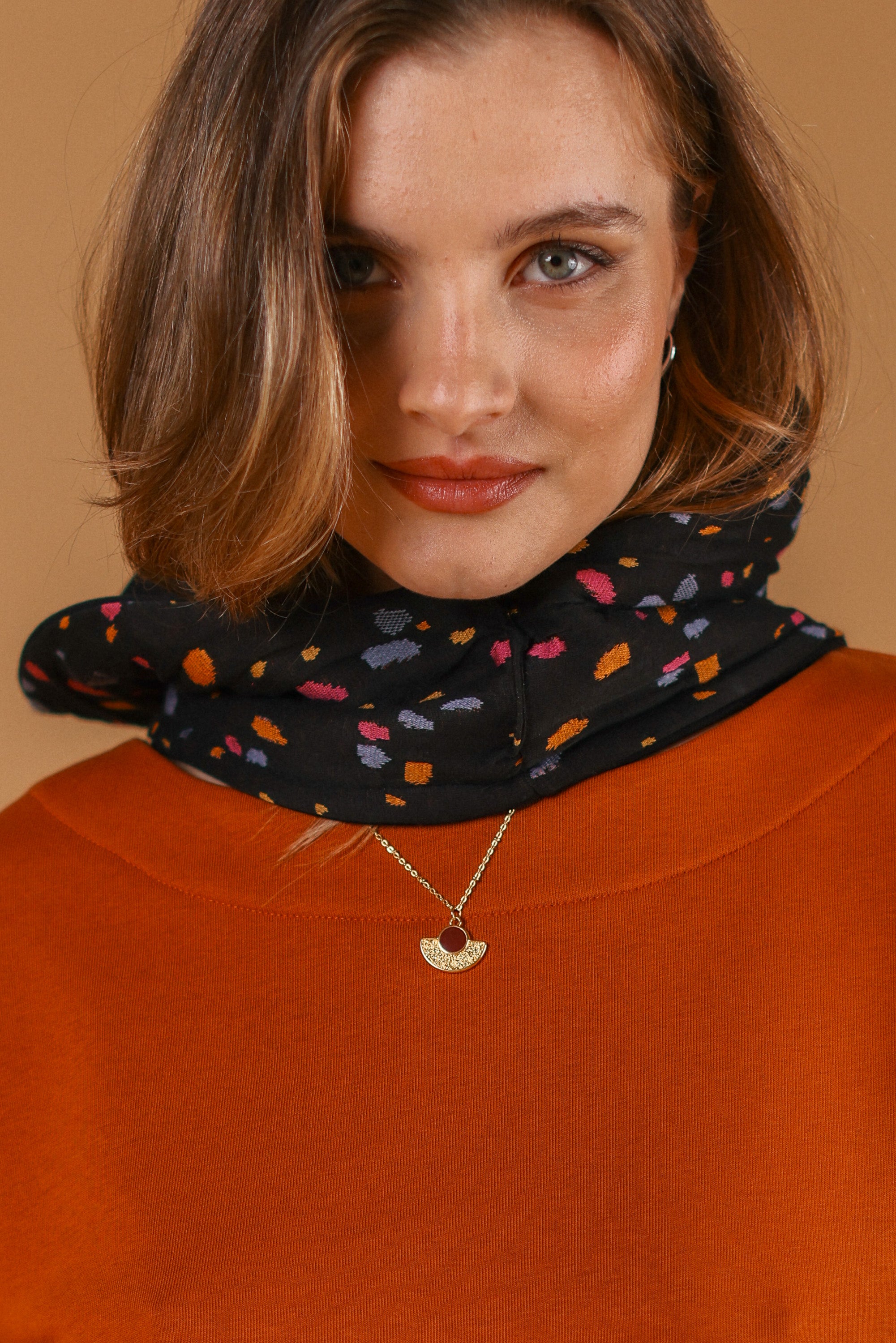 Snood Scarf Colorful Polka Dots